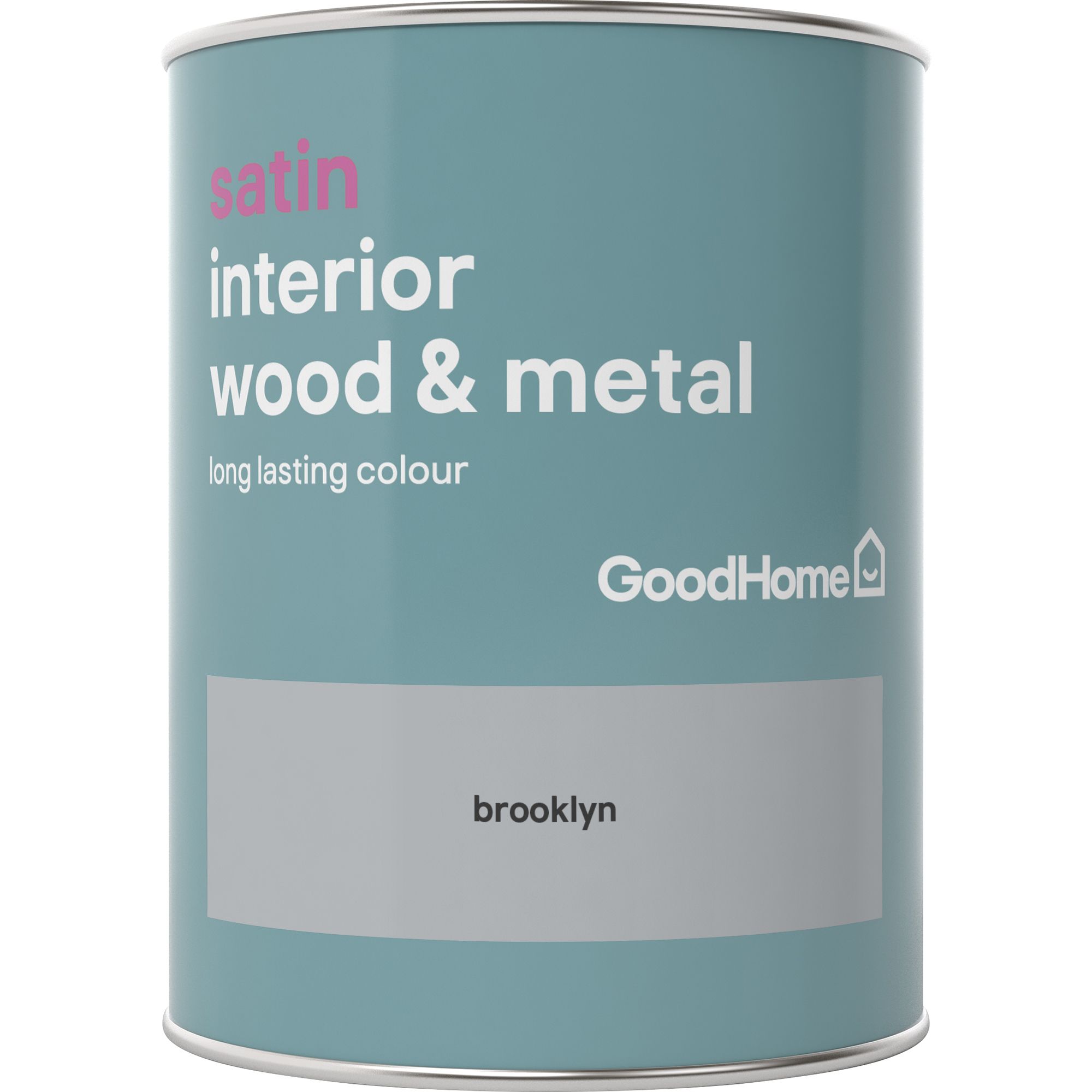GoodHome Brooklyn Satin Metal & wood paint, 750ml
