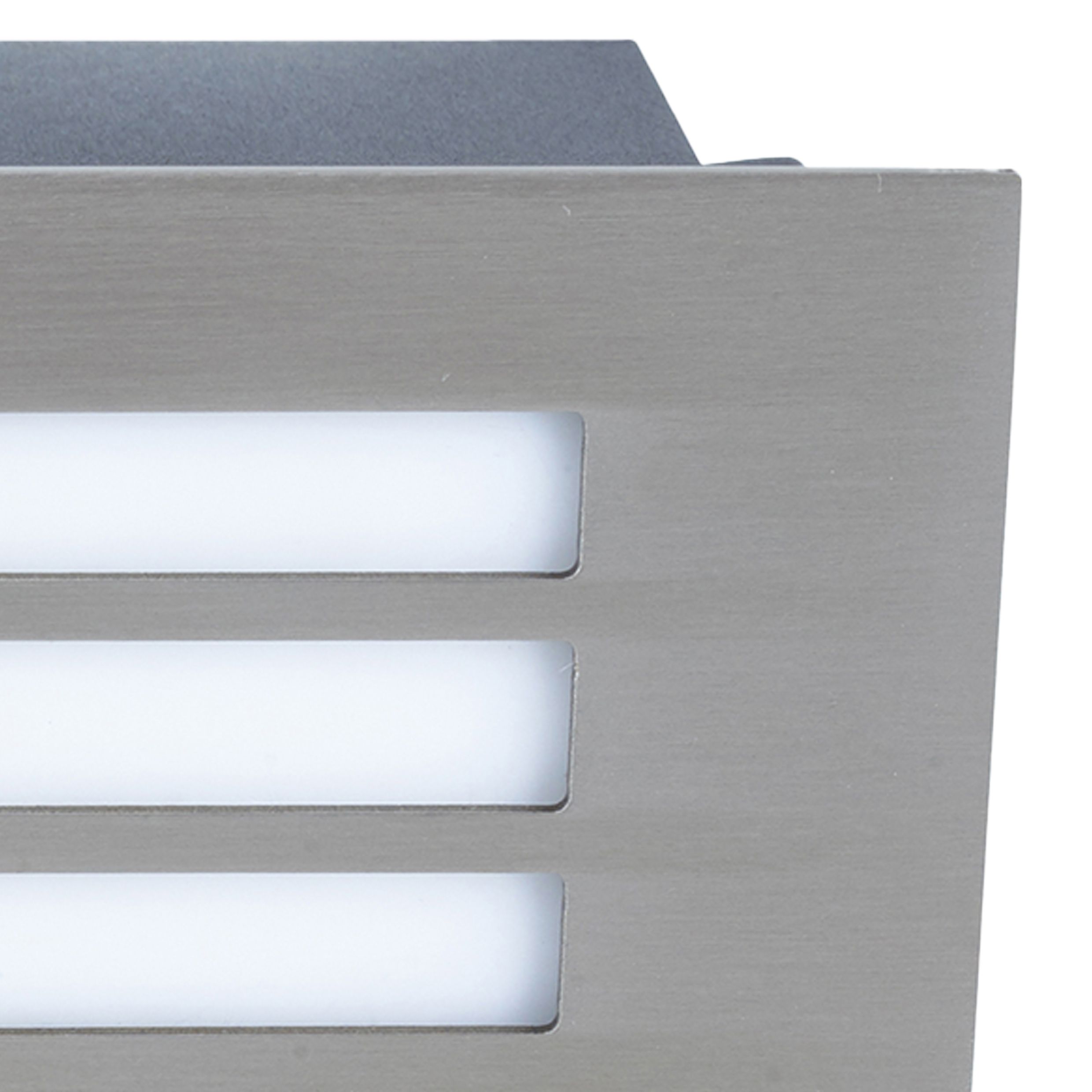 GoodHome Browning Stainless steel Mains-powered Neutral white LED Rectangular Deck light