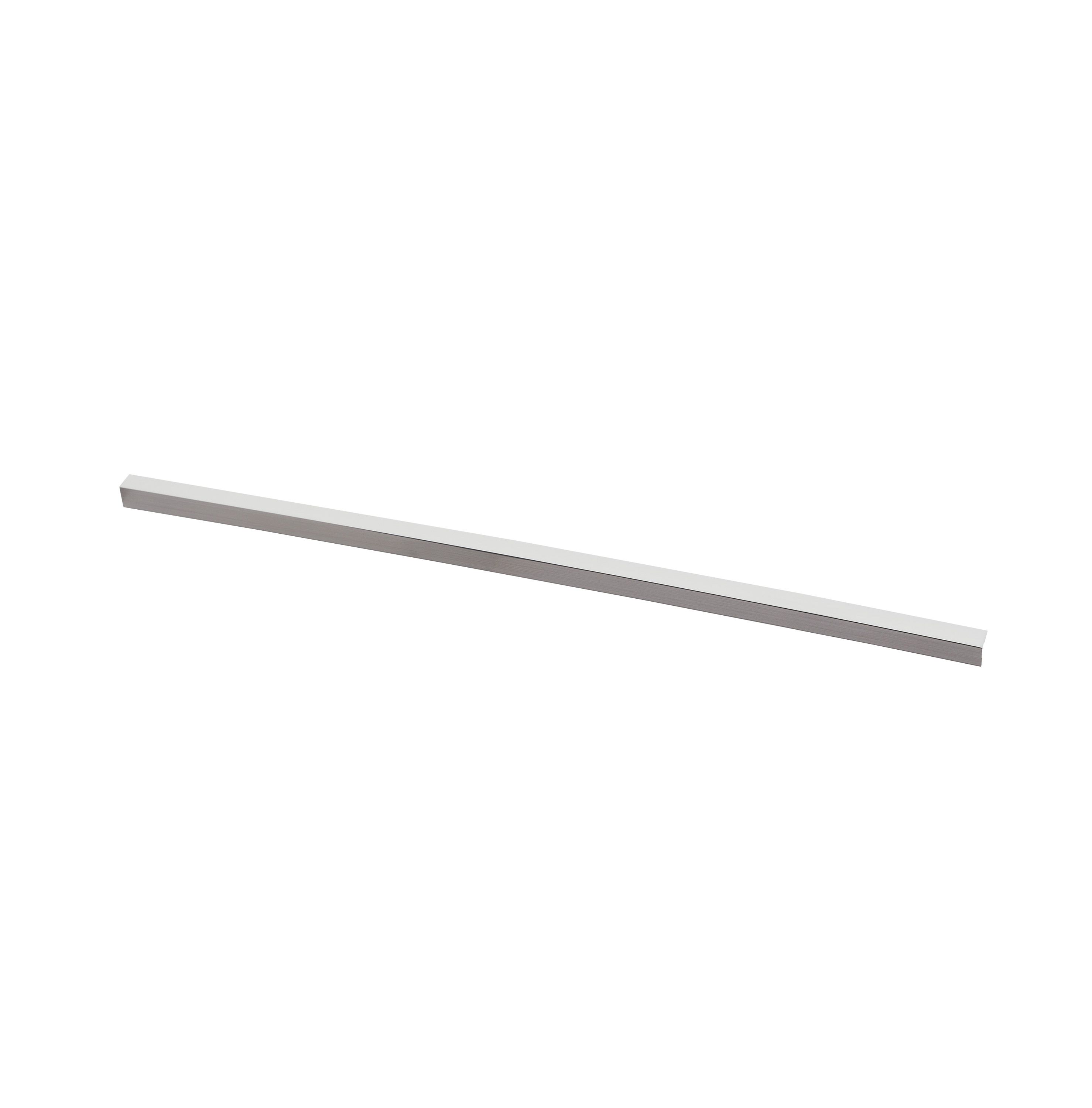 GoodHome Brushed silver steel effect Plinth strip (L) 2400mm