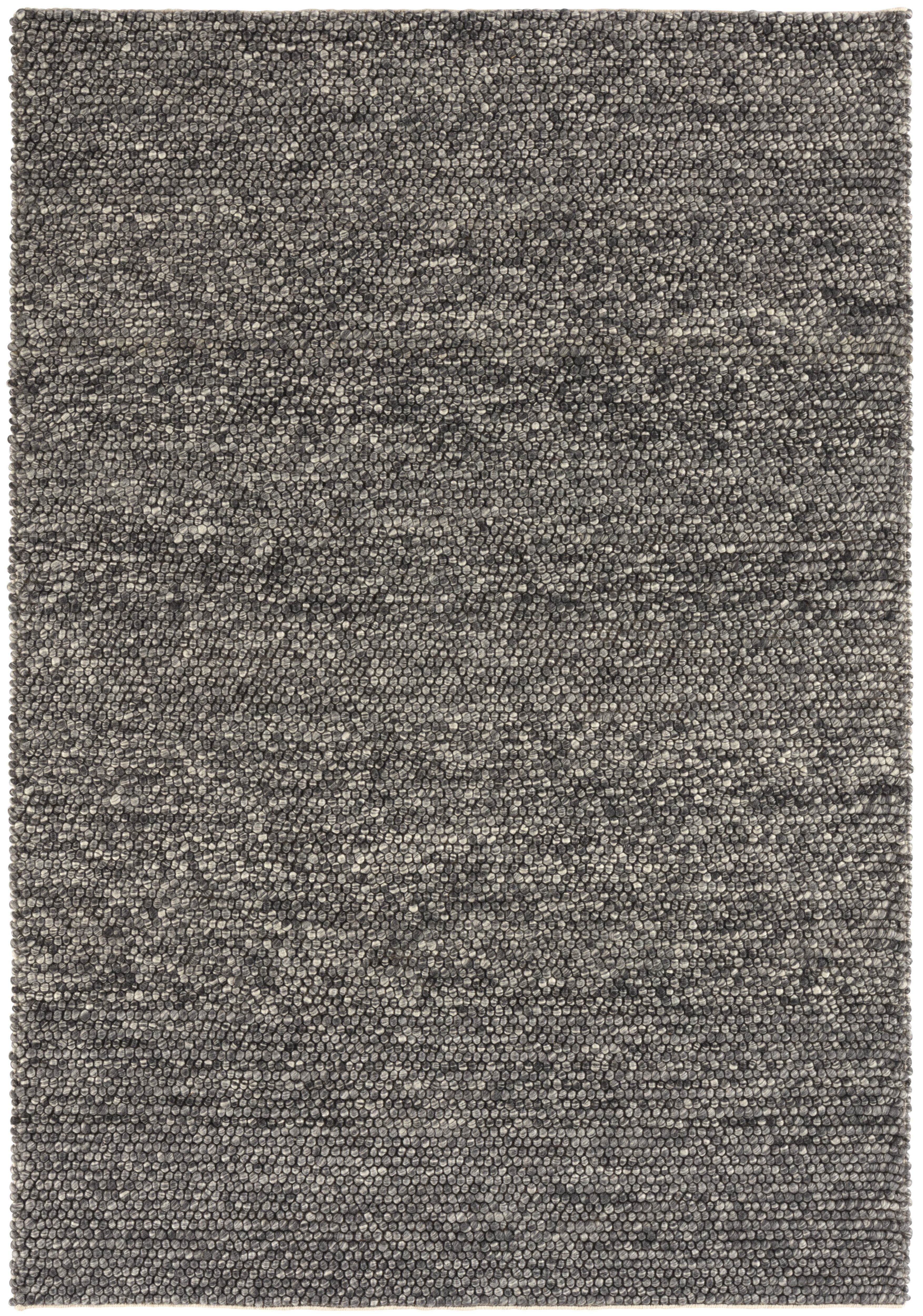 GoodHome Budwig Dark grey Striped Rug 170cmx120cm