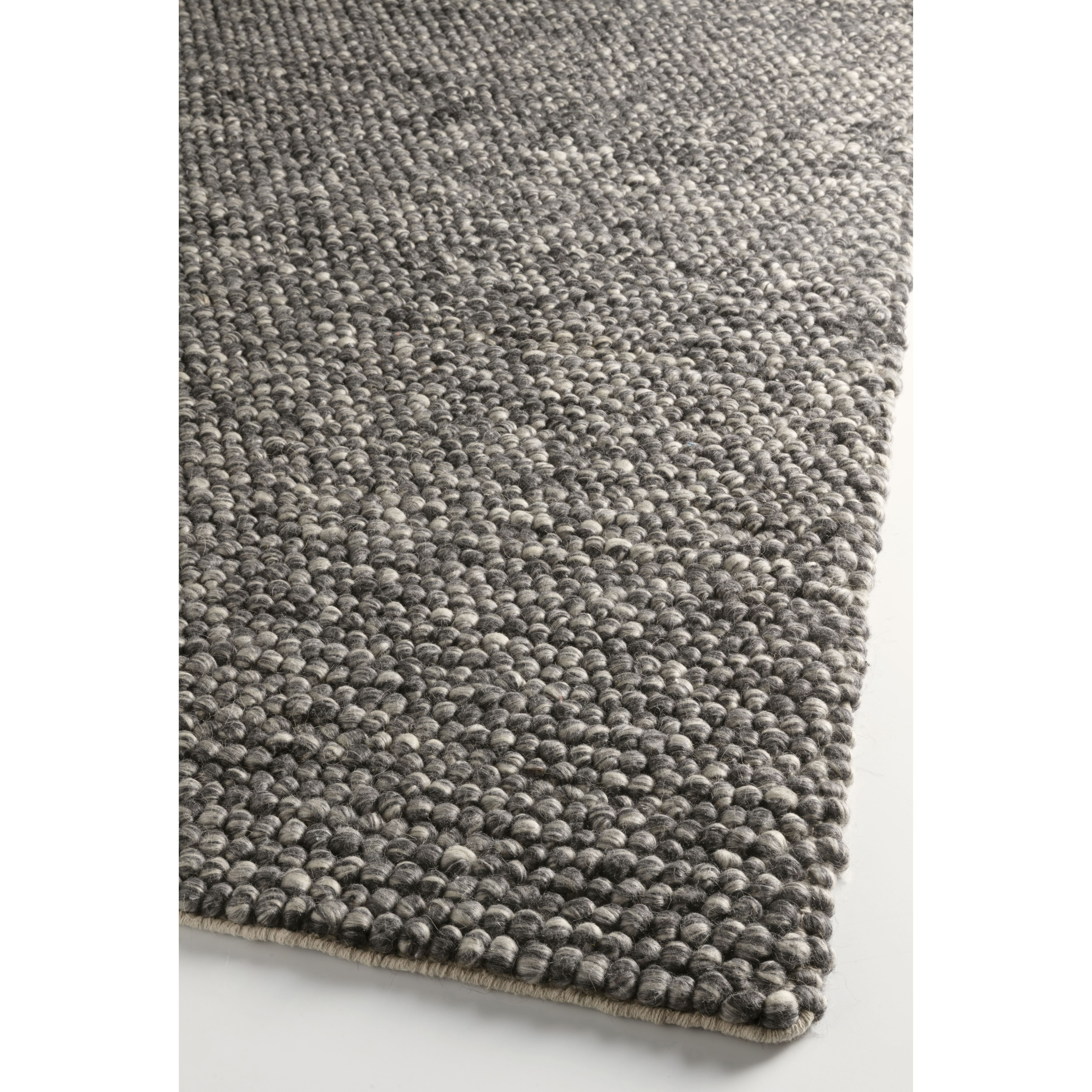 GoodHome Budwig Dark grey Striped Rug 170cmx120cm