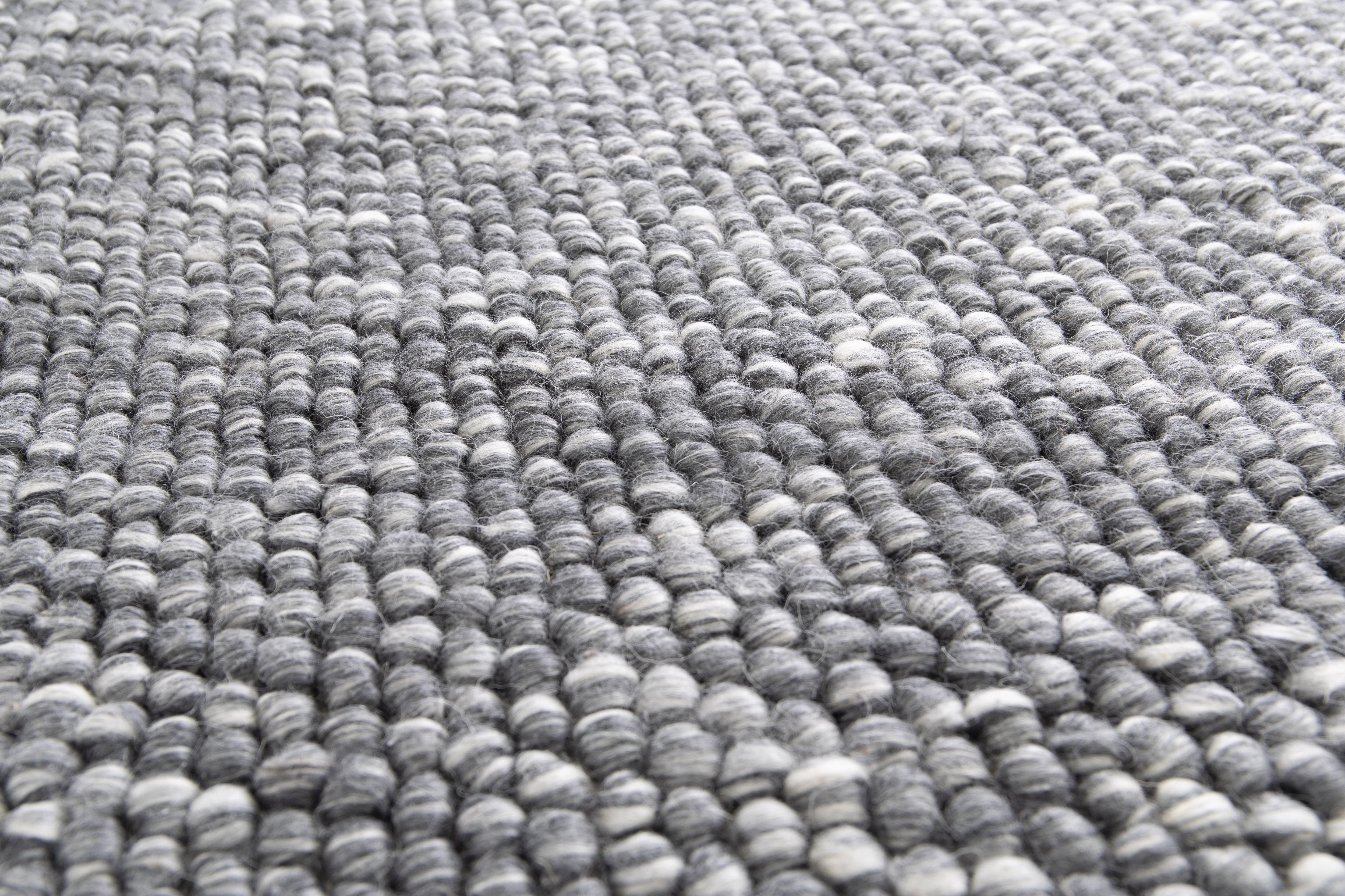 GoodHome Budwig Dark grey Striped Rug 170cmx120cm