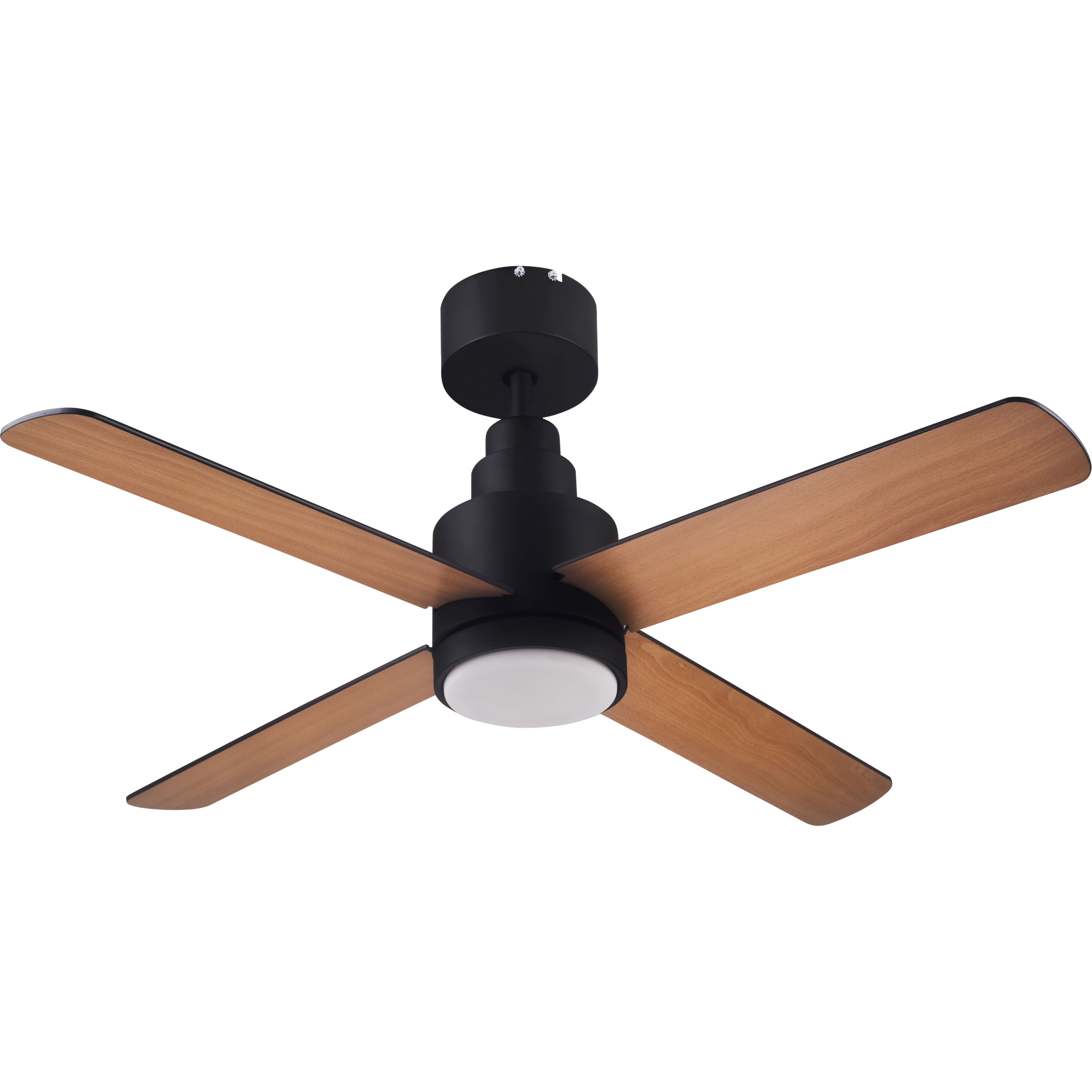 GoodHome Burbank Modern Black LED Ceiling fan light