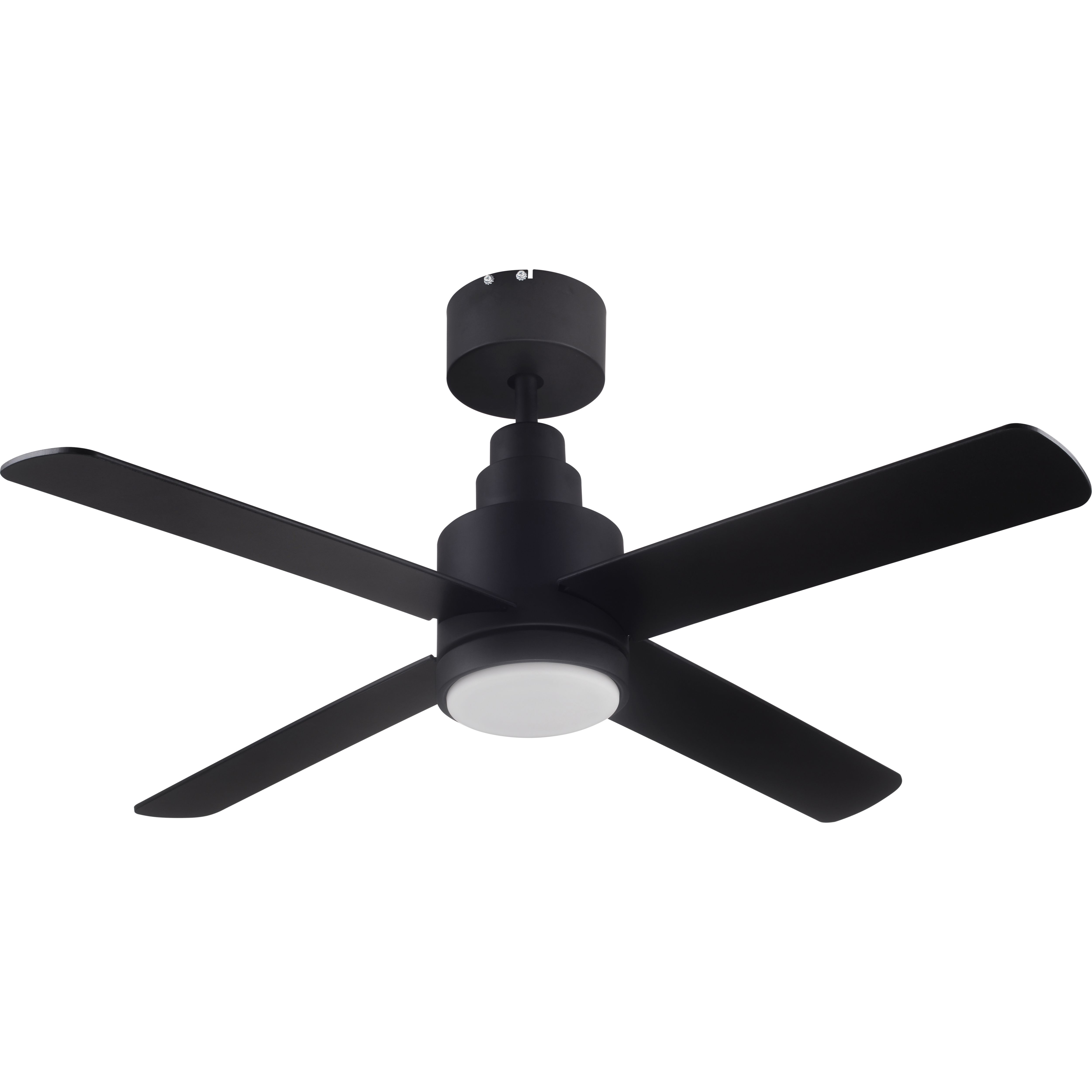 GoodHome Burbank Modern Black LED Ceiling fan light
