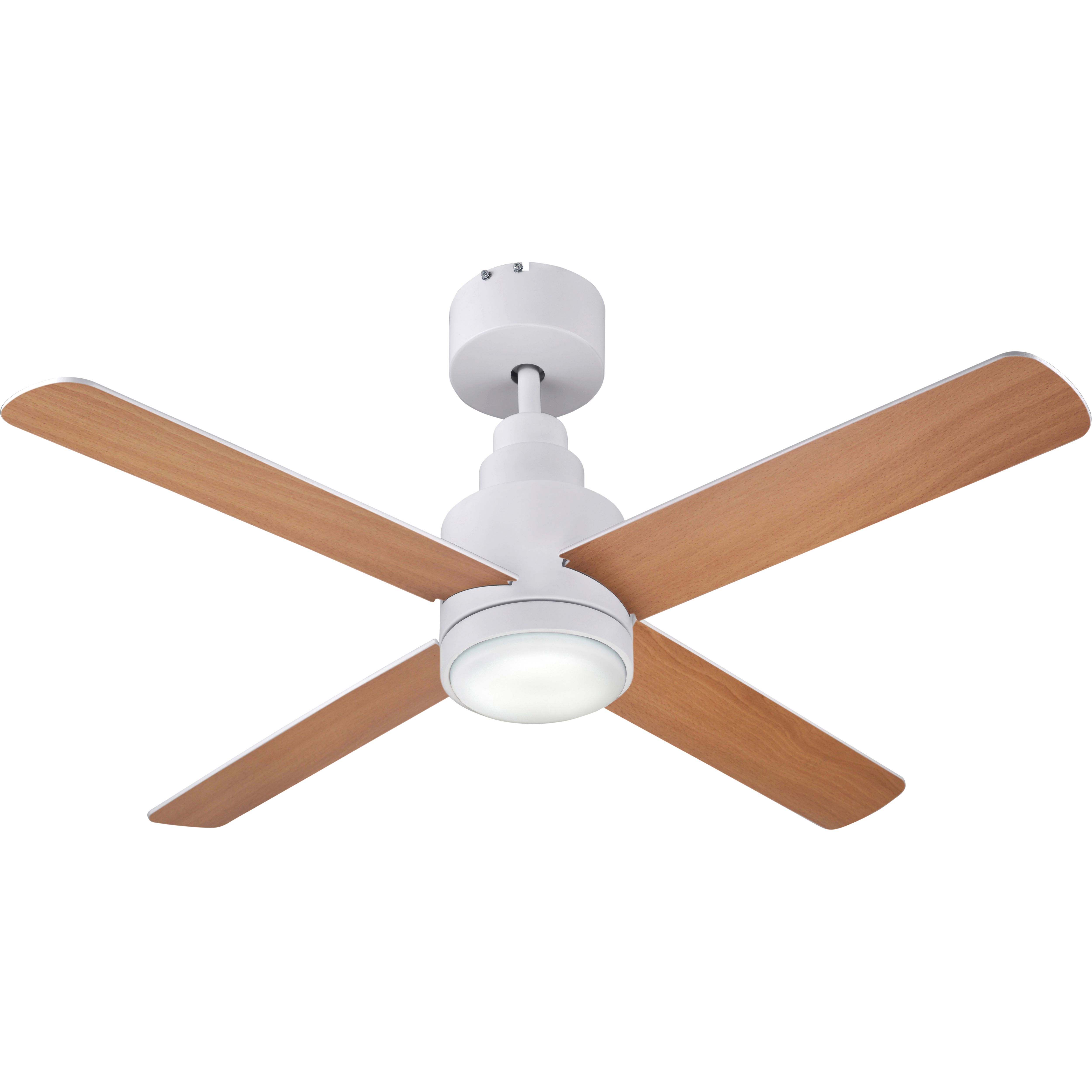 GoodHome Burbank Modern White LED Ceiling fan light