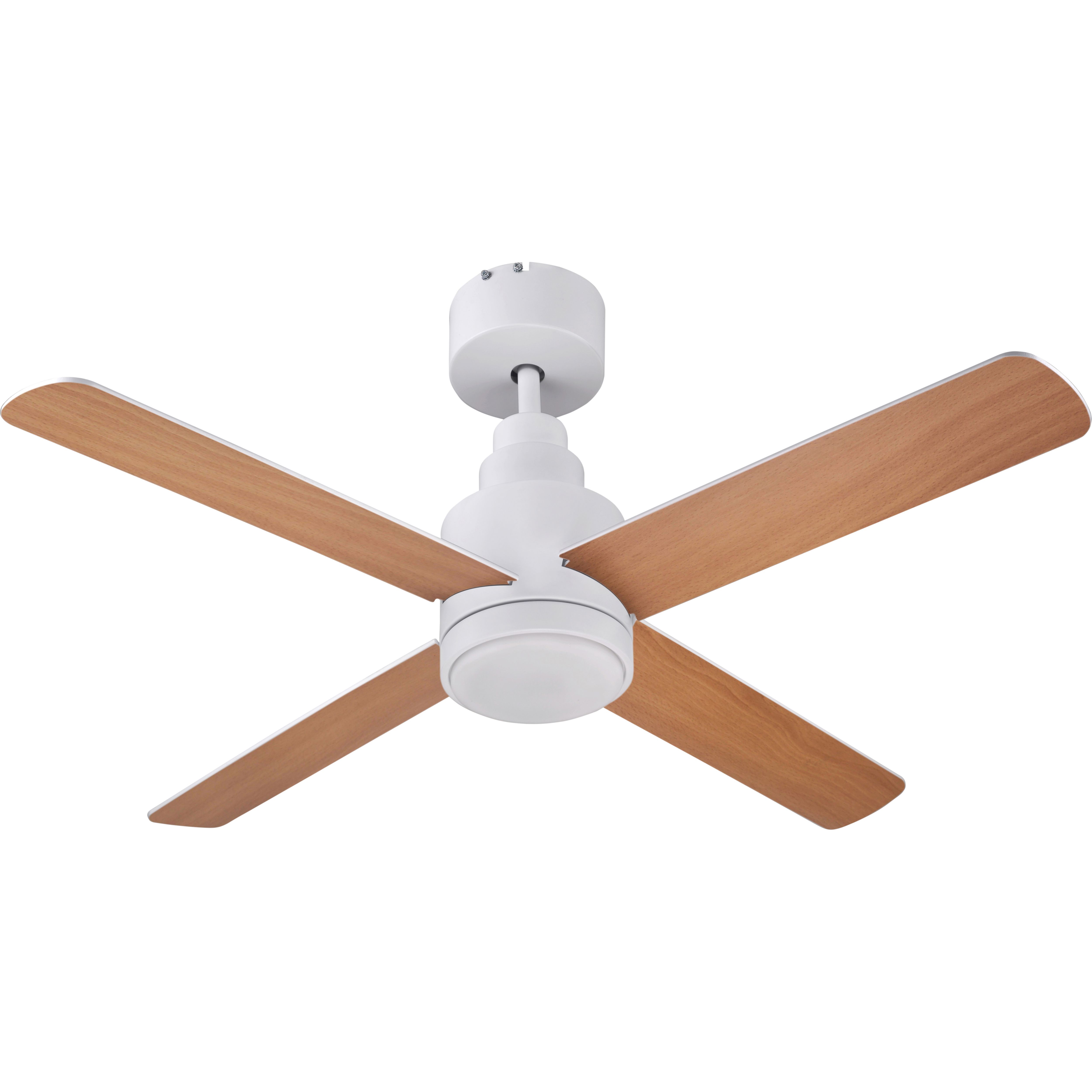 GoodHome Burbank Modern White LED Ceiling fan light