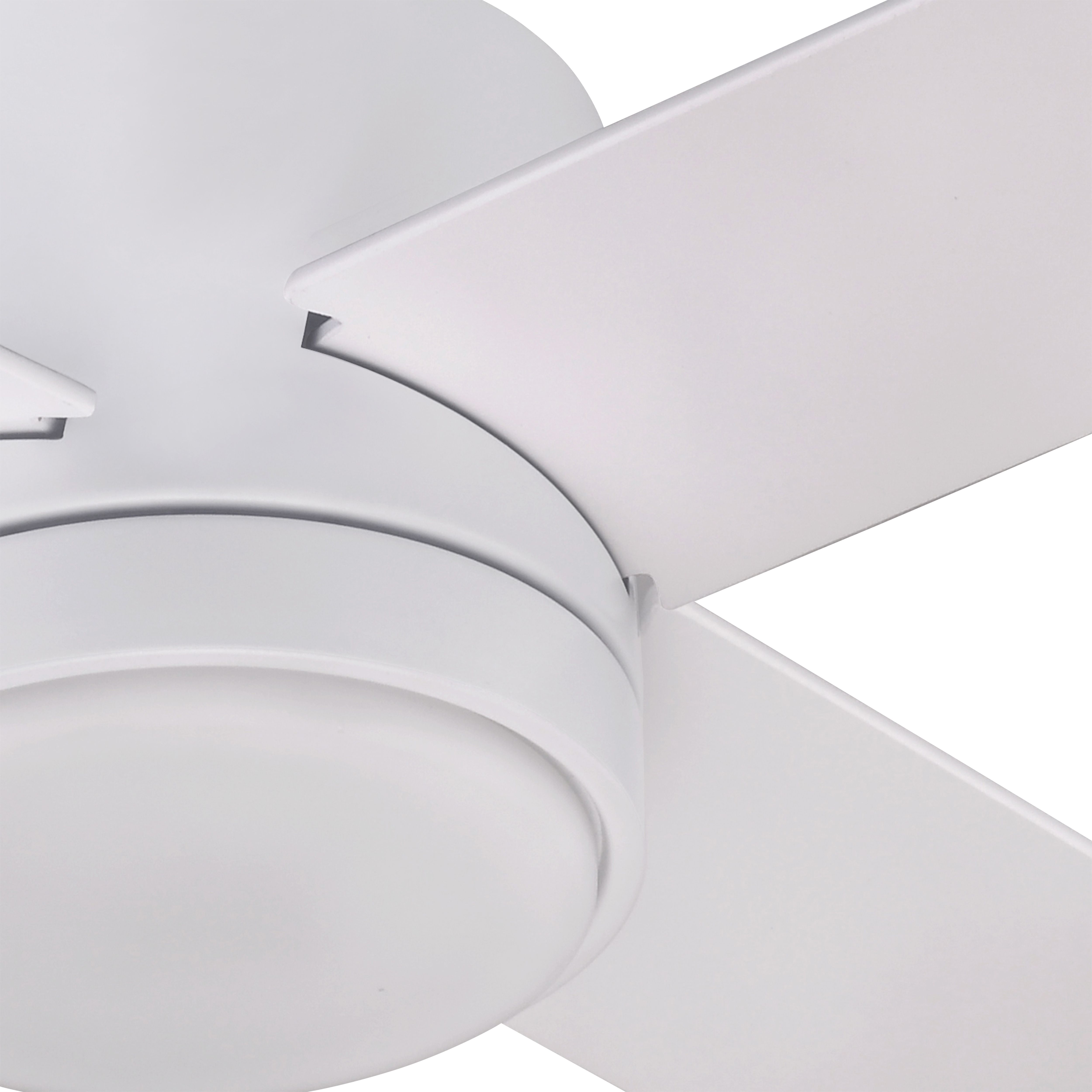 GoodHome Burbank Modern White LED Ceiling fan light