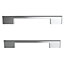 GoodHome Cacao Chrome effect Kitchen cabinets Handle (L)22cm