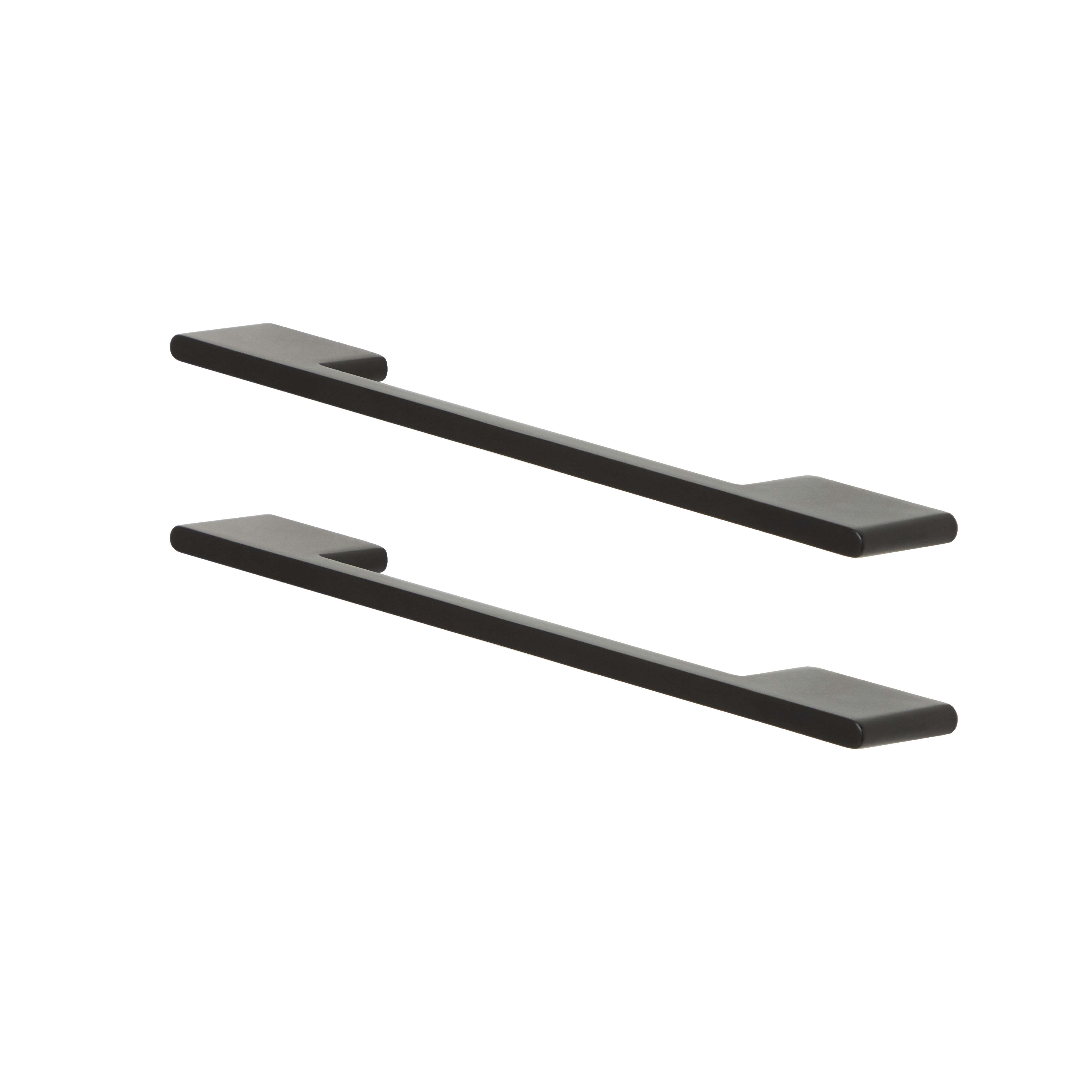 GoodHome Cacao Matt Black Kitchen cabinets Handle (L)22cm