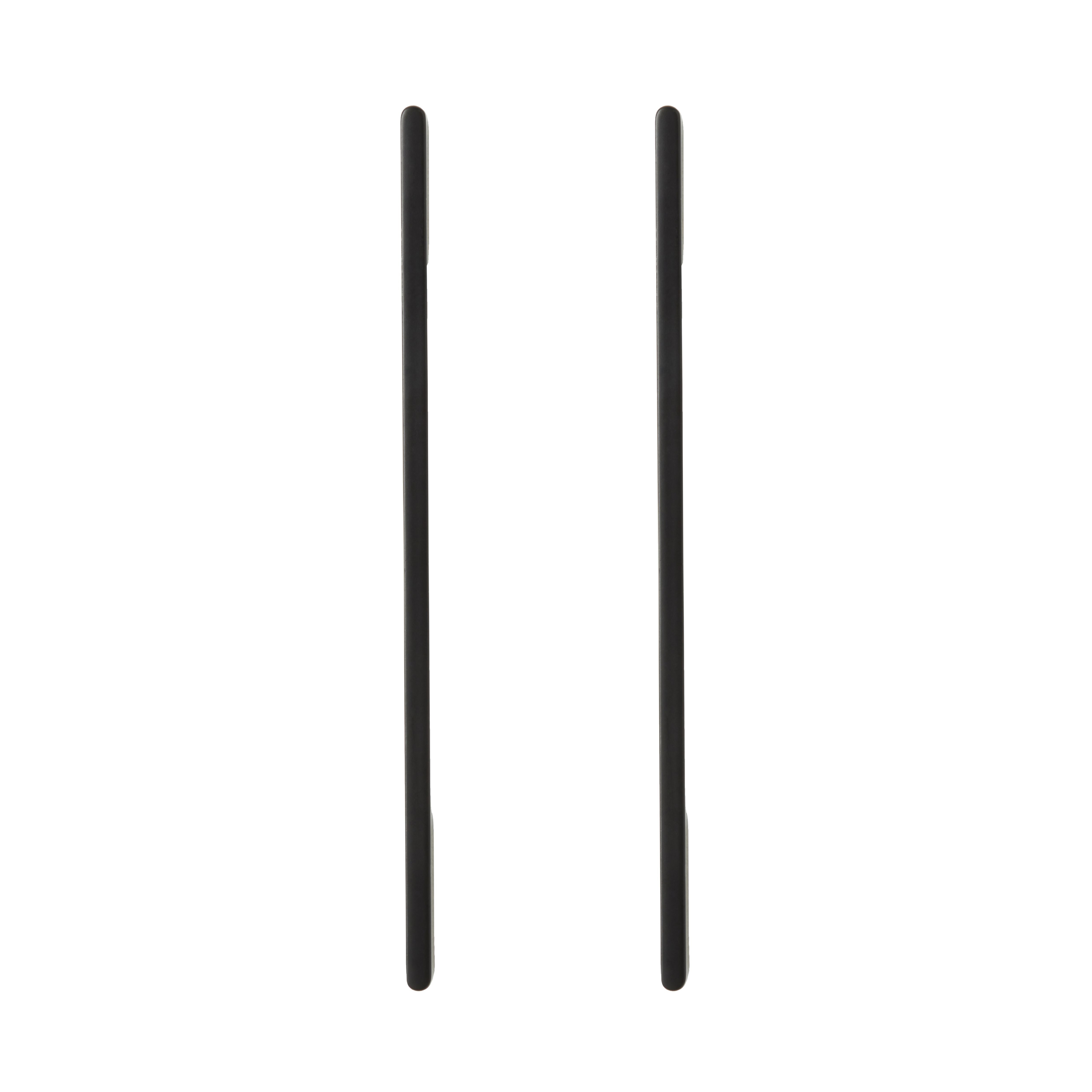 GoodHome Cacao Matt Black Kitchen cabinets Handle (L)22cm
