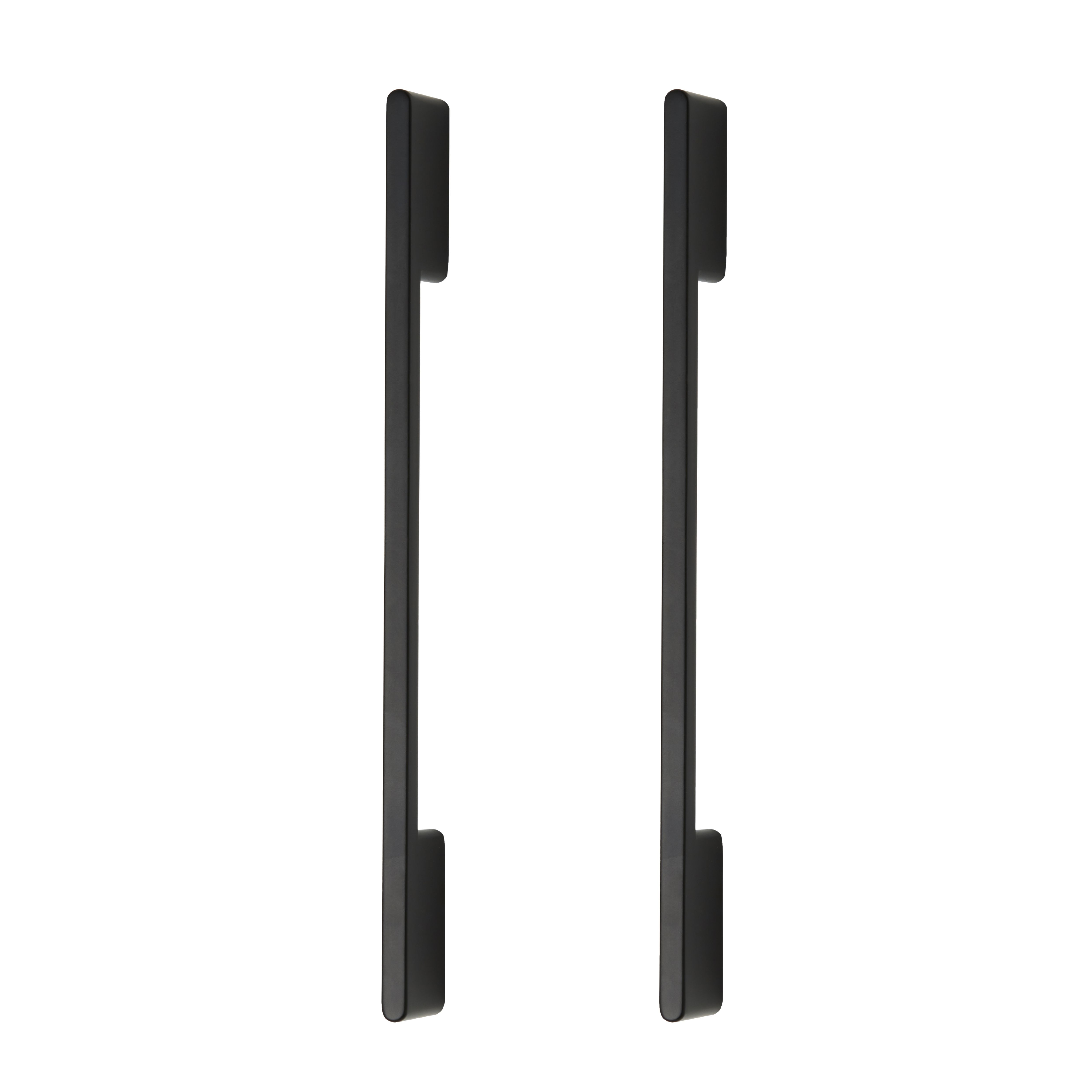 GoodHome Cacao Matt Black Kitchen cabinets Handle (L)22cm