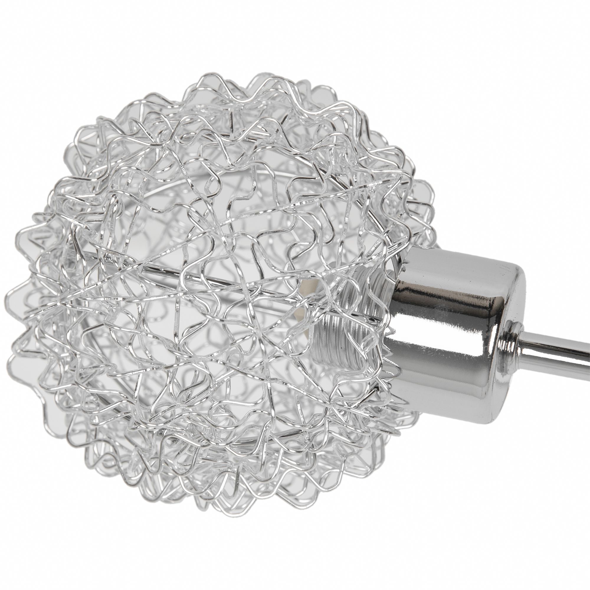 GoodHome Caelus Spiral Metal Chrome effect 6 Lamp Ceiling light