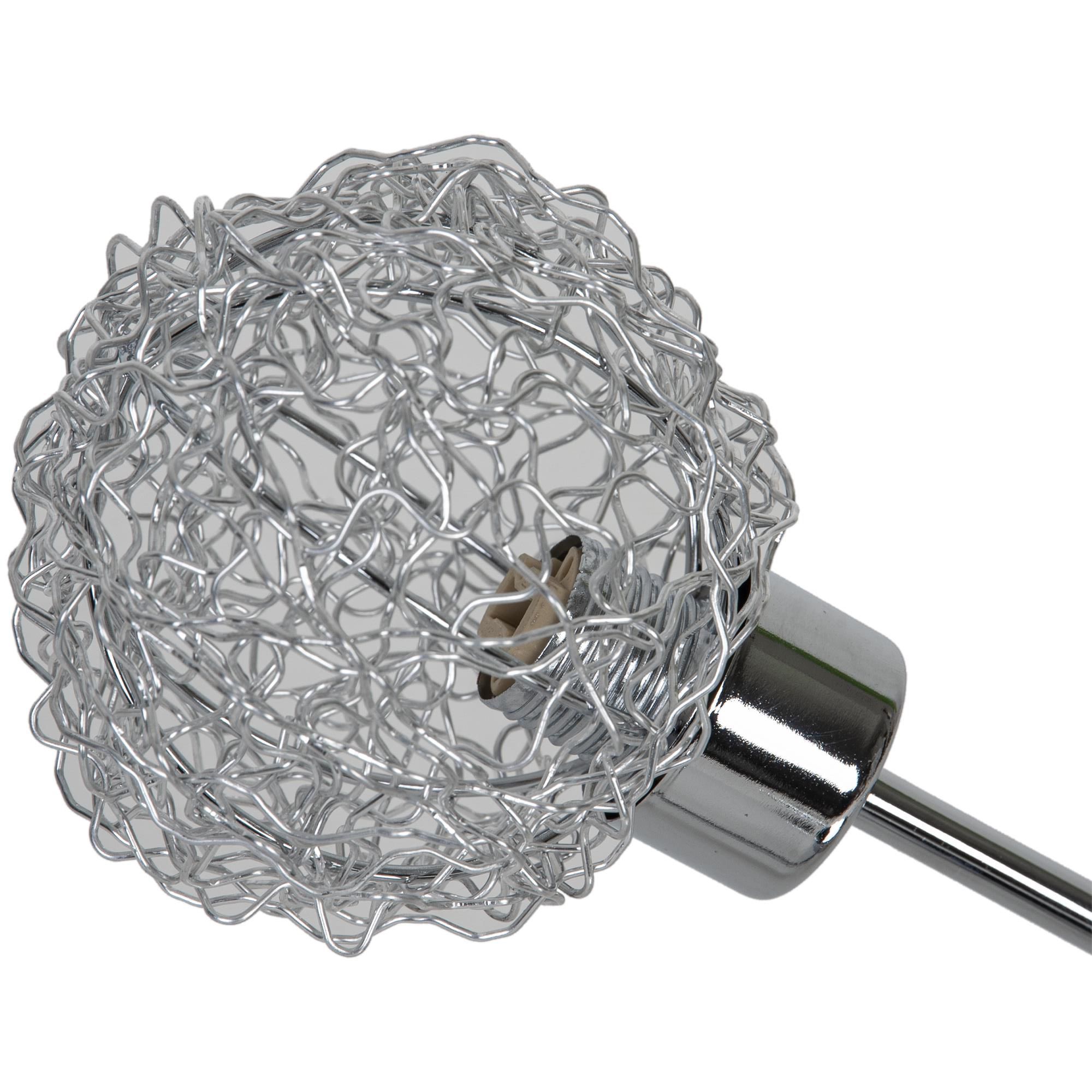 GoodHome Caelus Spiral Metal Chrome effect 6 Lamp Ceiling light