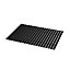GoodHome Caledon Black Rollable Rectangular Bath mat (L)70cm (W)50cm