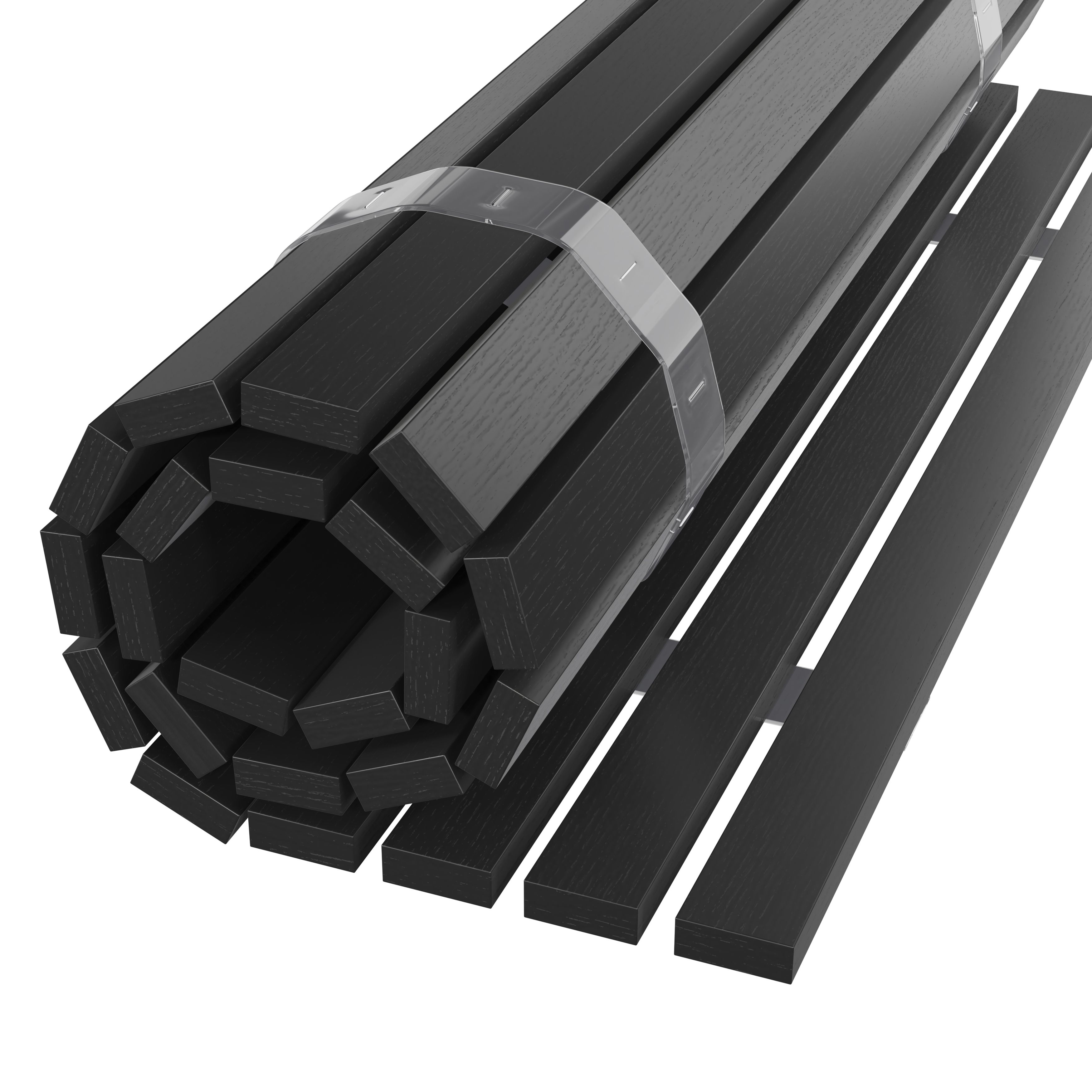 GoodHome Caledon Black Rollable Rectangular Bath mat (L)70cm (W)50cm