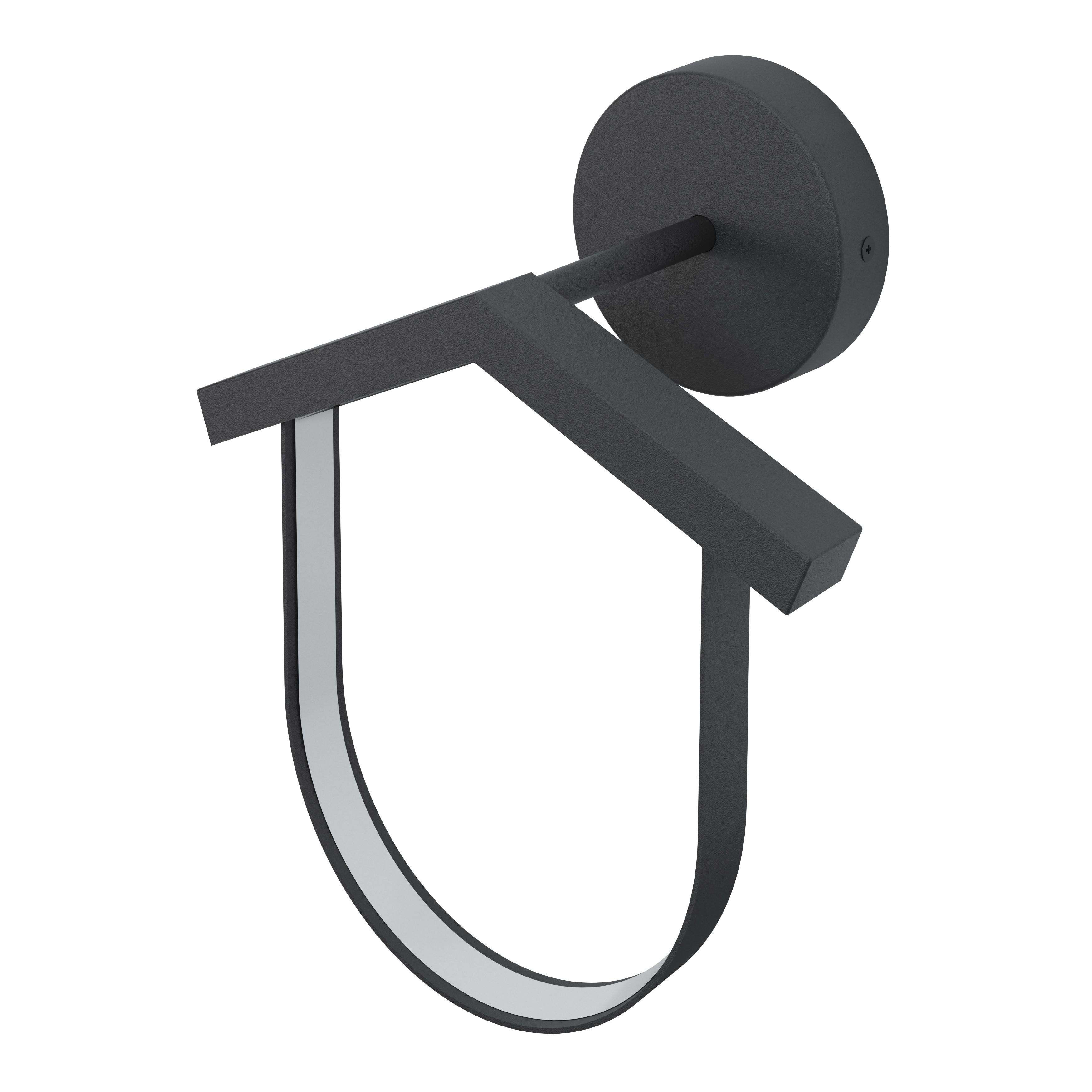GoodHome Calenzana Fixed Matt Dark grey Mains-powered Integrated LED Outdoor Birdhouse Wall light 420lm
