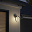 GoodHome Calenzana Fixed Matt Dark grey Mains-powered Integrated LED Outdoor Birdhouse Wall light 420lm