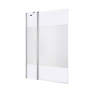 GoodHome Calera Frosted Bath screen, (W)1040mm