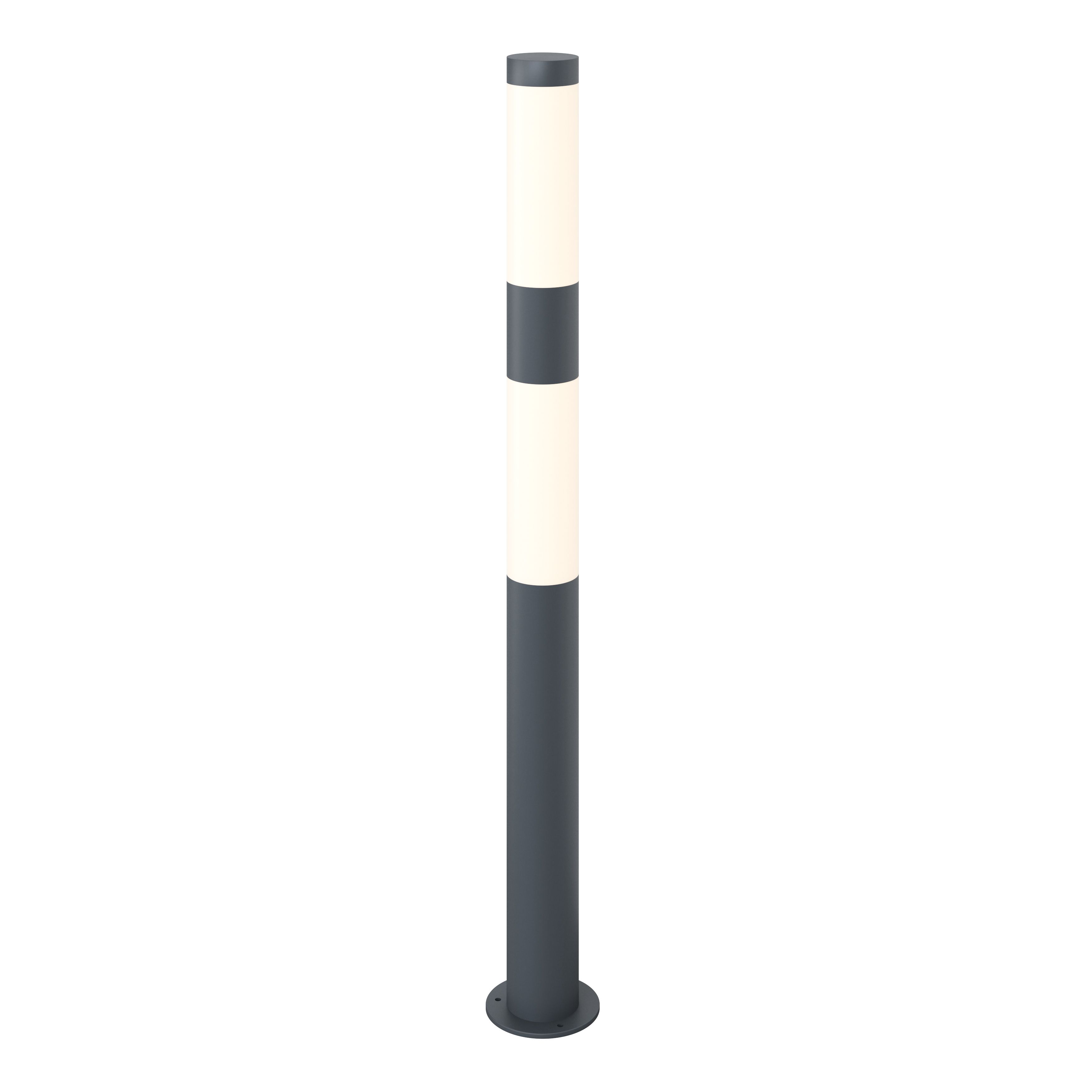 GoodHome Callisto Dark grey Mains-powered 1 lamp Integrated LED Outdoor Post light (H)1000mm