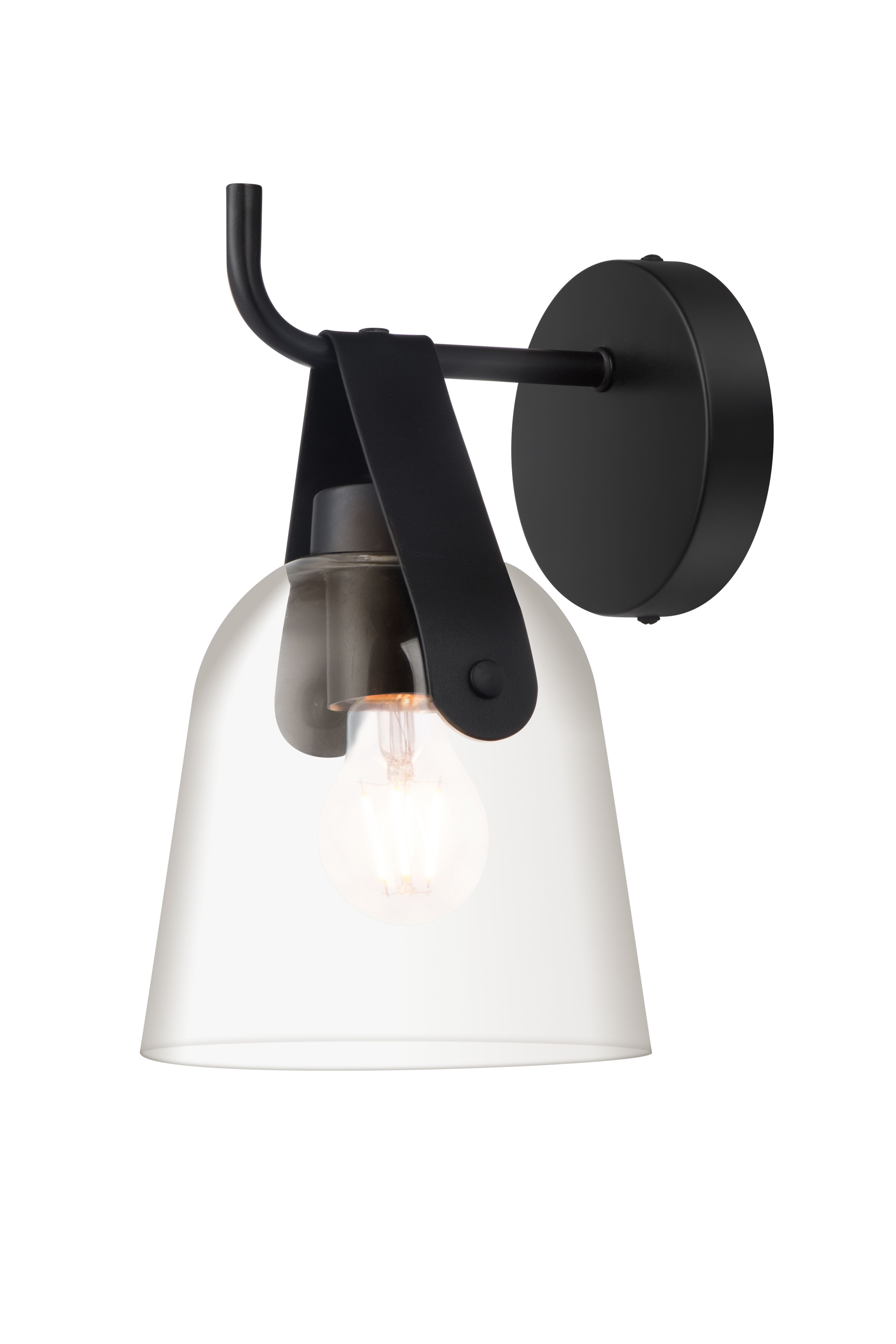 GoodHome Calume Bell Matt Black Wired LED Wall light