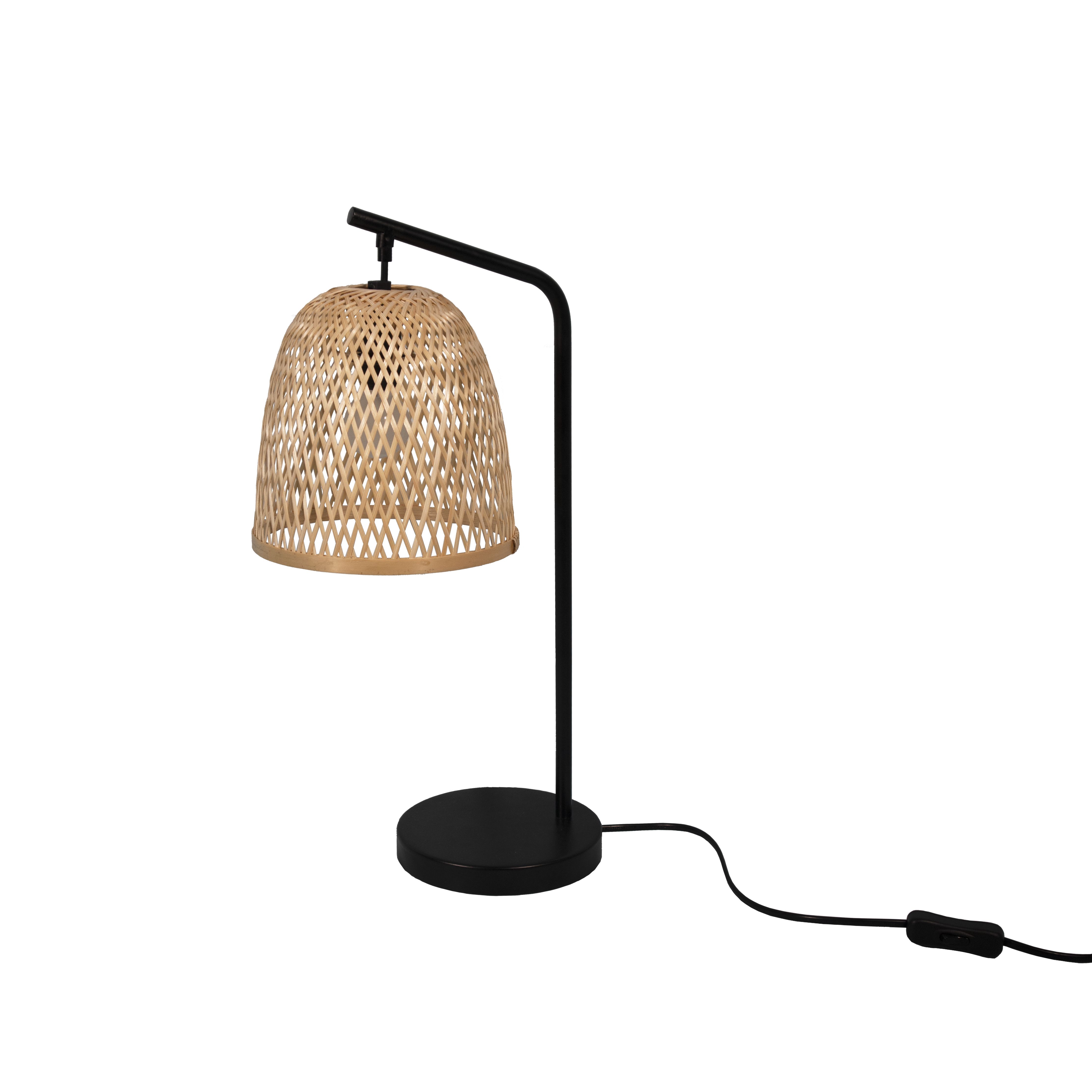 GoodHome Calume Natural Eco halogen Table lamp
