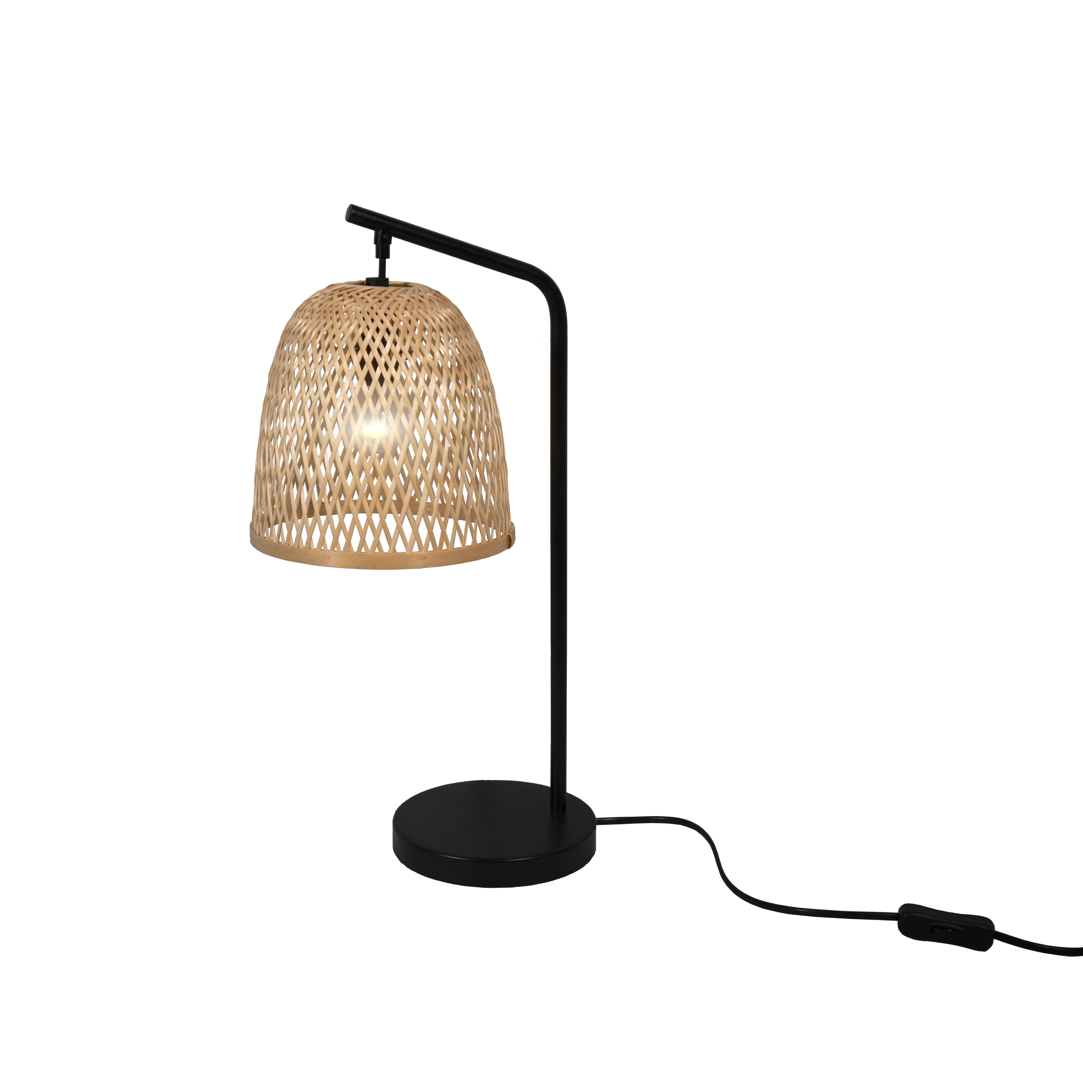 GoodHome Calume Natural Eco halogen Table lamp