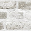 GoodHome Calvoa Beige Brick effect Textured Border