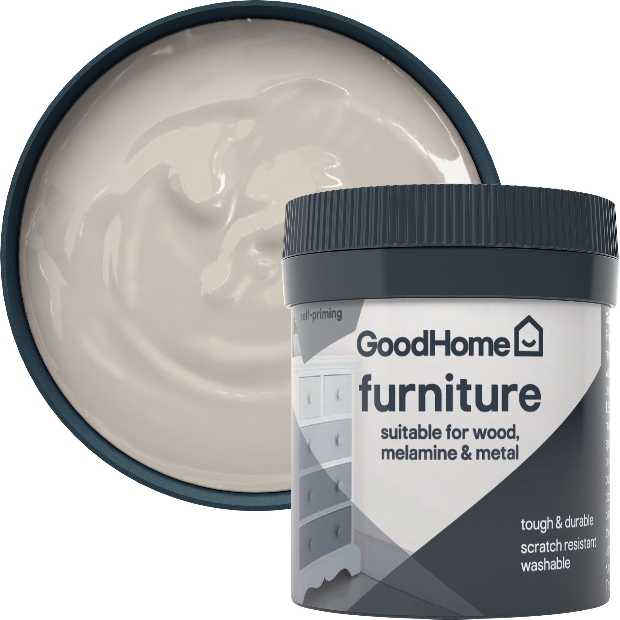 GoodHome Cancún Flat matt Furniture paint, 80ml Tester pot