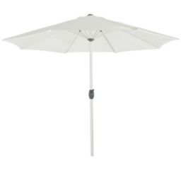 GoodHome Capraia Anodized pole 3m Bright white Standing parasol