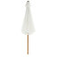 GoodHome Capraia Wood Effect (H) 2.5m Bright white Standing parasol