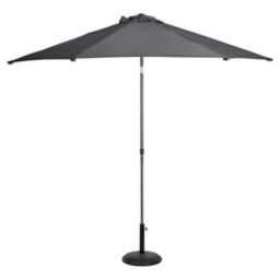 GoodHome Carambole 2.6m Steel grey Standing parasol