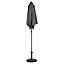 GoodHome Carambole 2.6m Steel grey Standing parasol