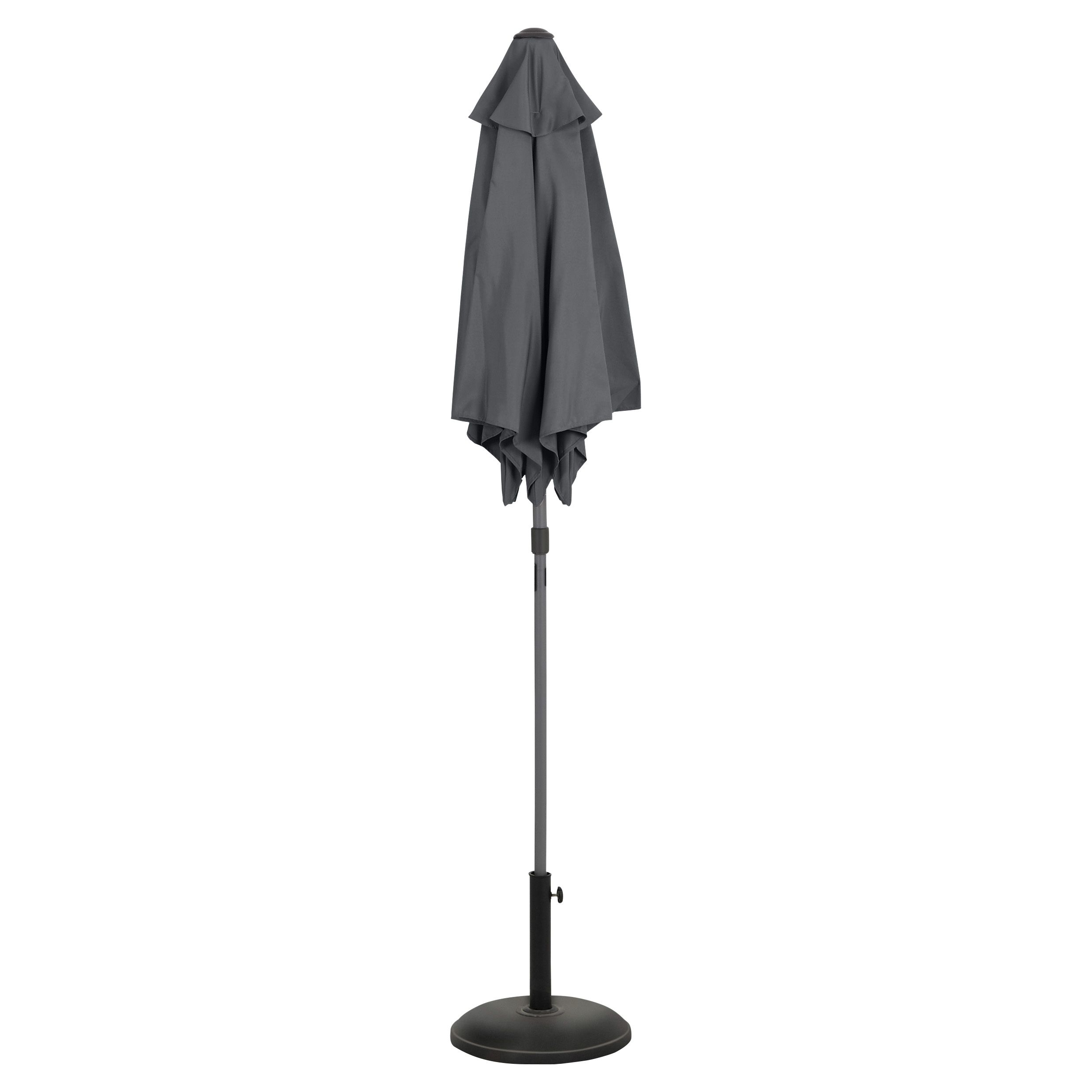 GoodHome Carambole 2.6m Steel grey Standing parasol
