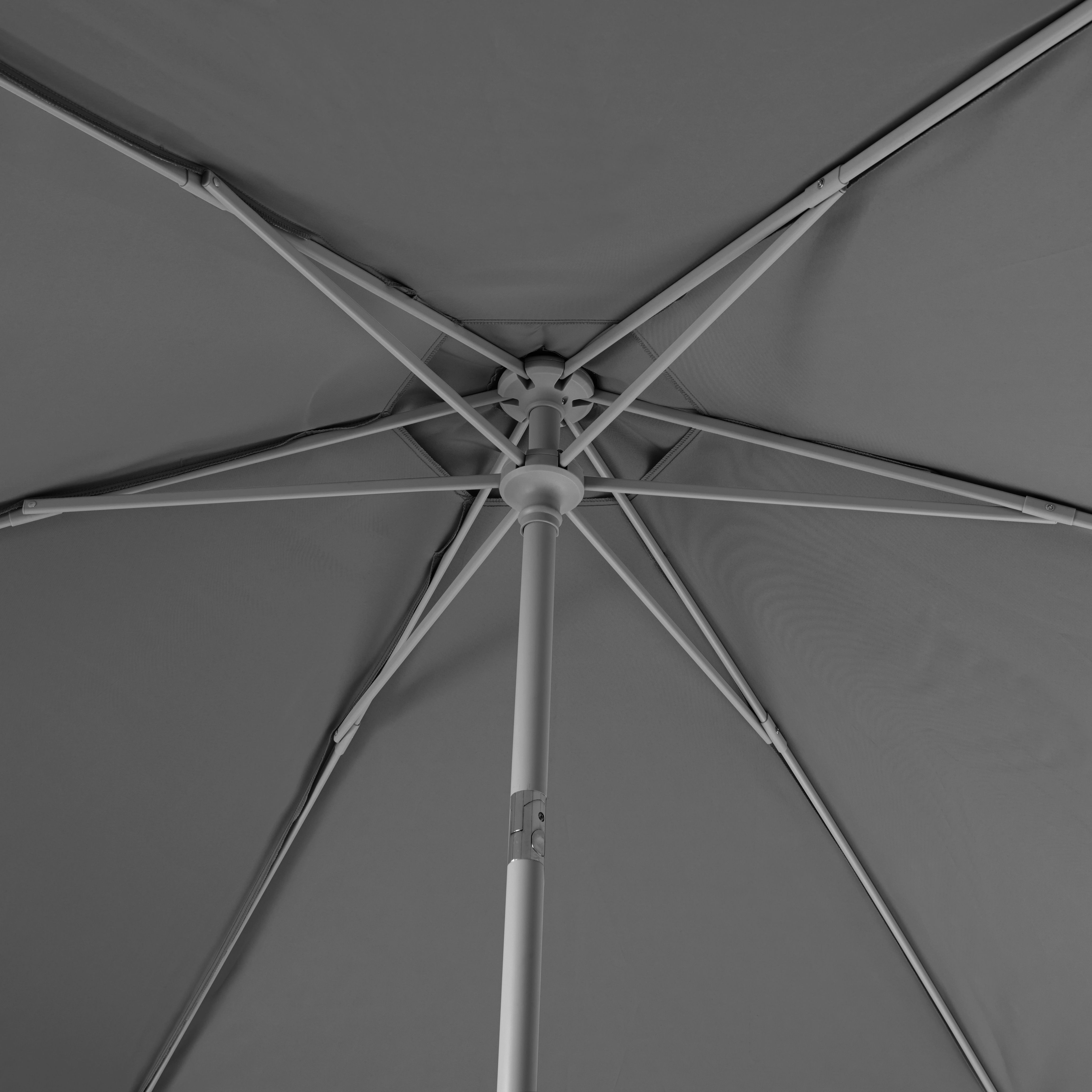 GoodHome Carambole 2.6m Steel grey Standing parasol