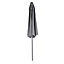 GoodHome Carambole Half (W) 1.17m (H) 2.16m Steel grey Standing parasol