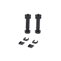 GoodHome Caraway 195mm Black Cabinet legs, Pack of 2