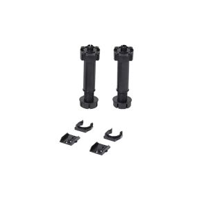 GoodHome Caraway 195mm Black Plain Cabinet legs, Pack of 2