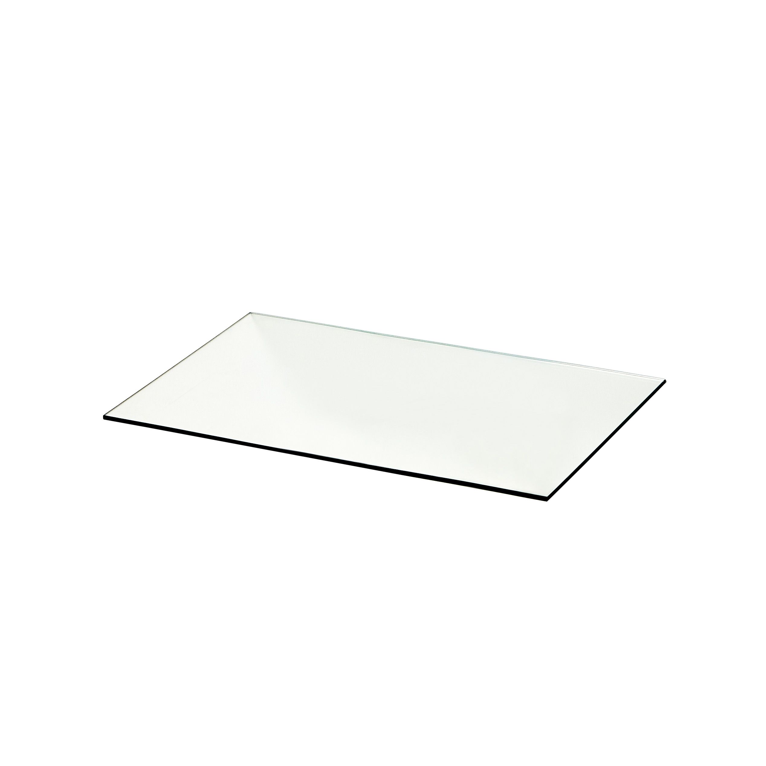 GoodHome Caraway 2 tier Transparent Polyethylene (PE) & tempered glass Shelving (L)458.5mm, Pack of 2