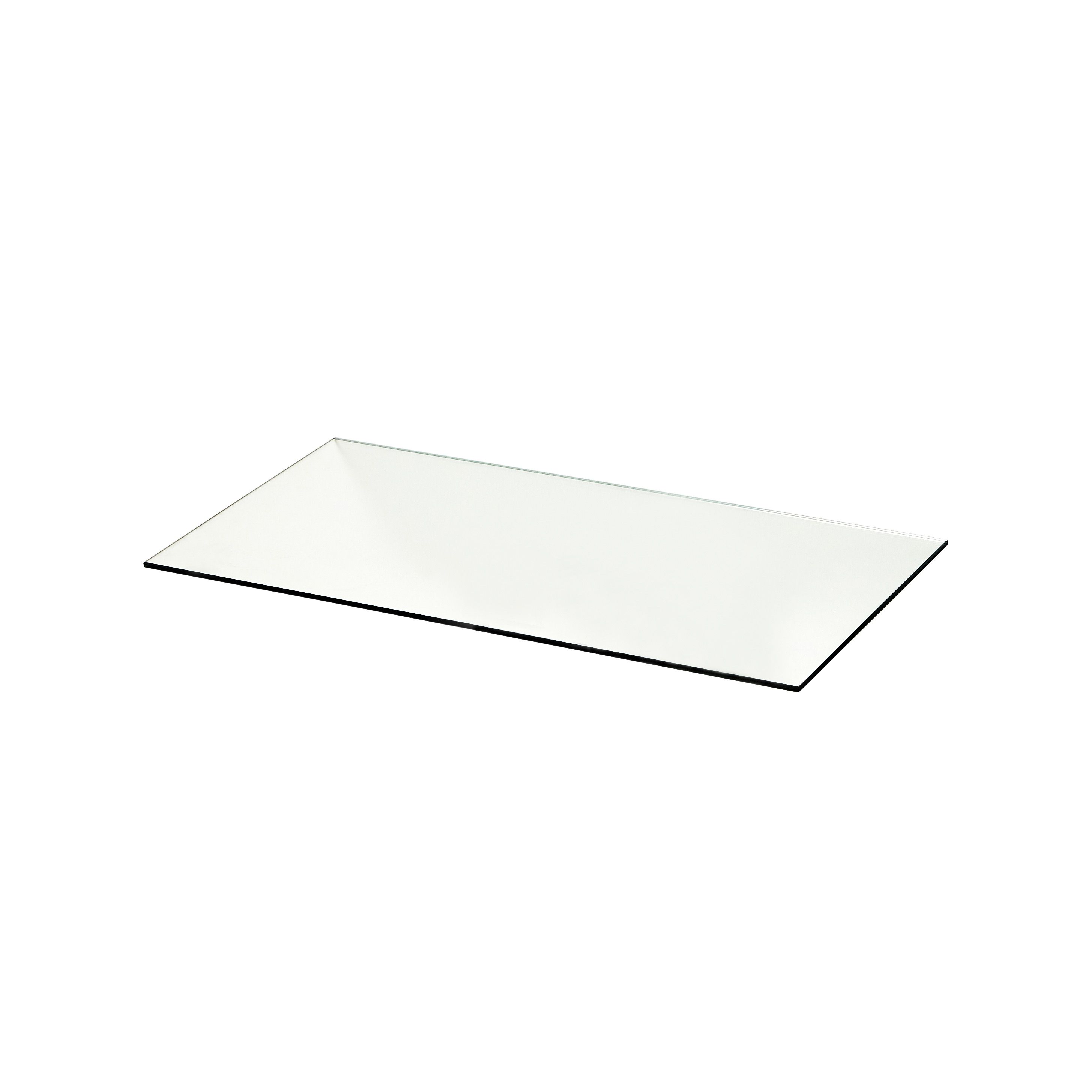 GoodHome Caraway 2 tier Transparent Polyethylene (PE) & tempered glass Shelving (L)558.5mm, Pack of 2