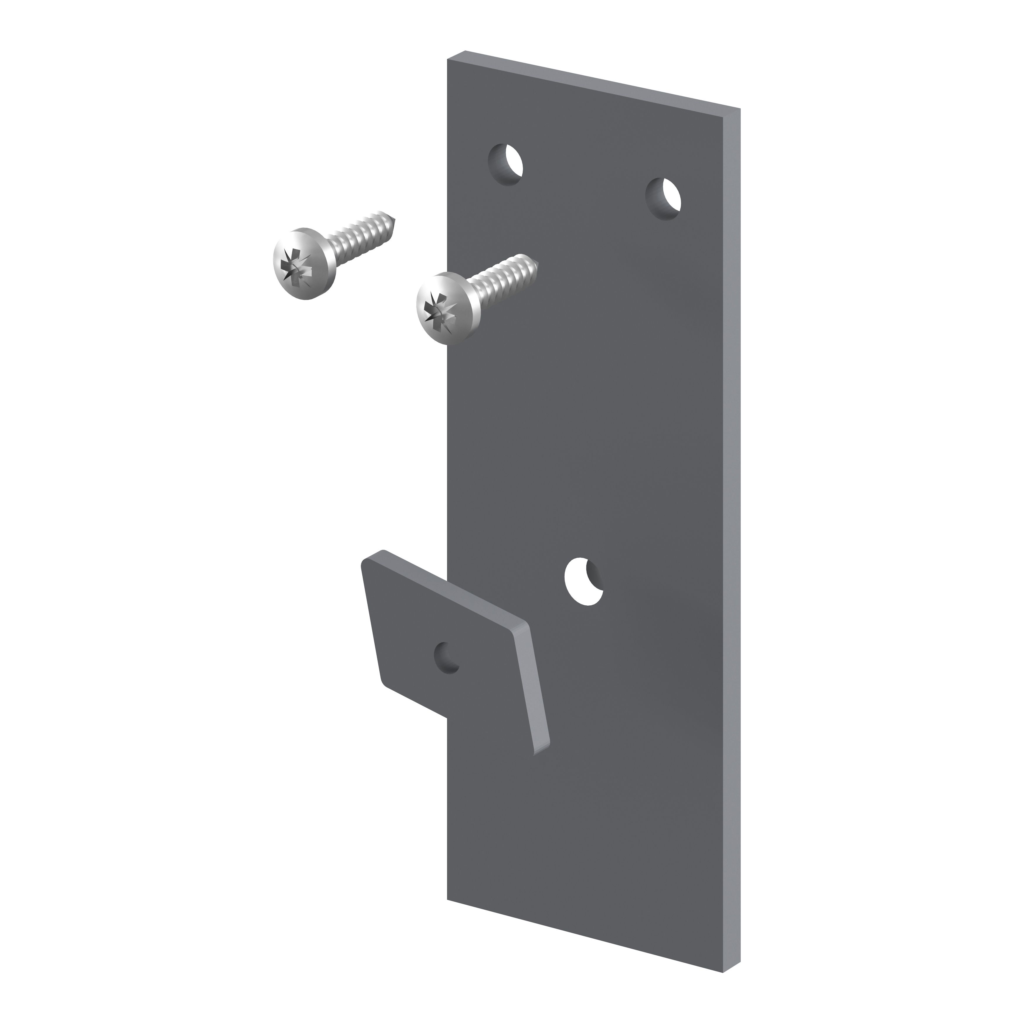GoodHome Caraway Innovo Grey L-shaped rail bracket, (W)37mm