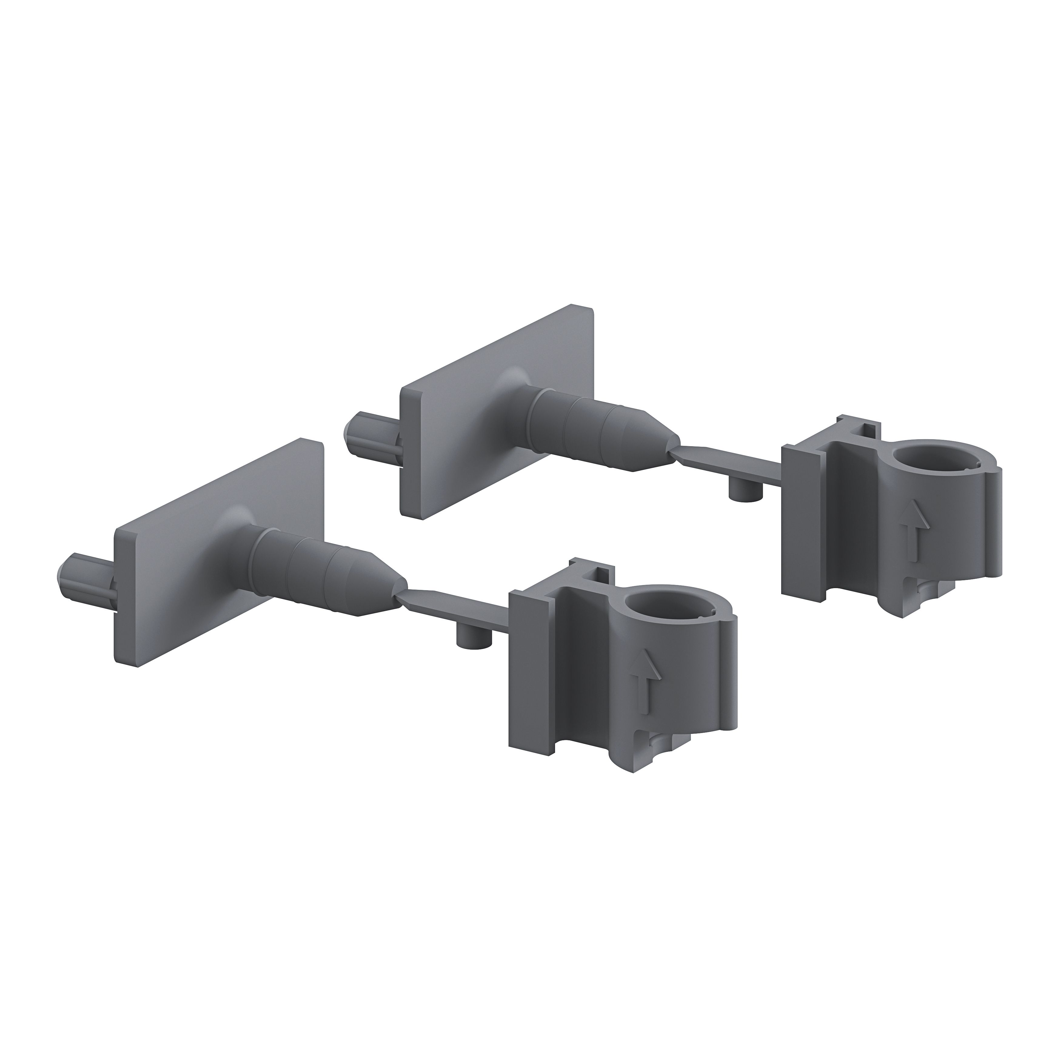 GoodHome Caraway Innovo Grey Rail fixing bracket, (W)37.5mm