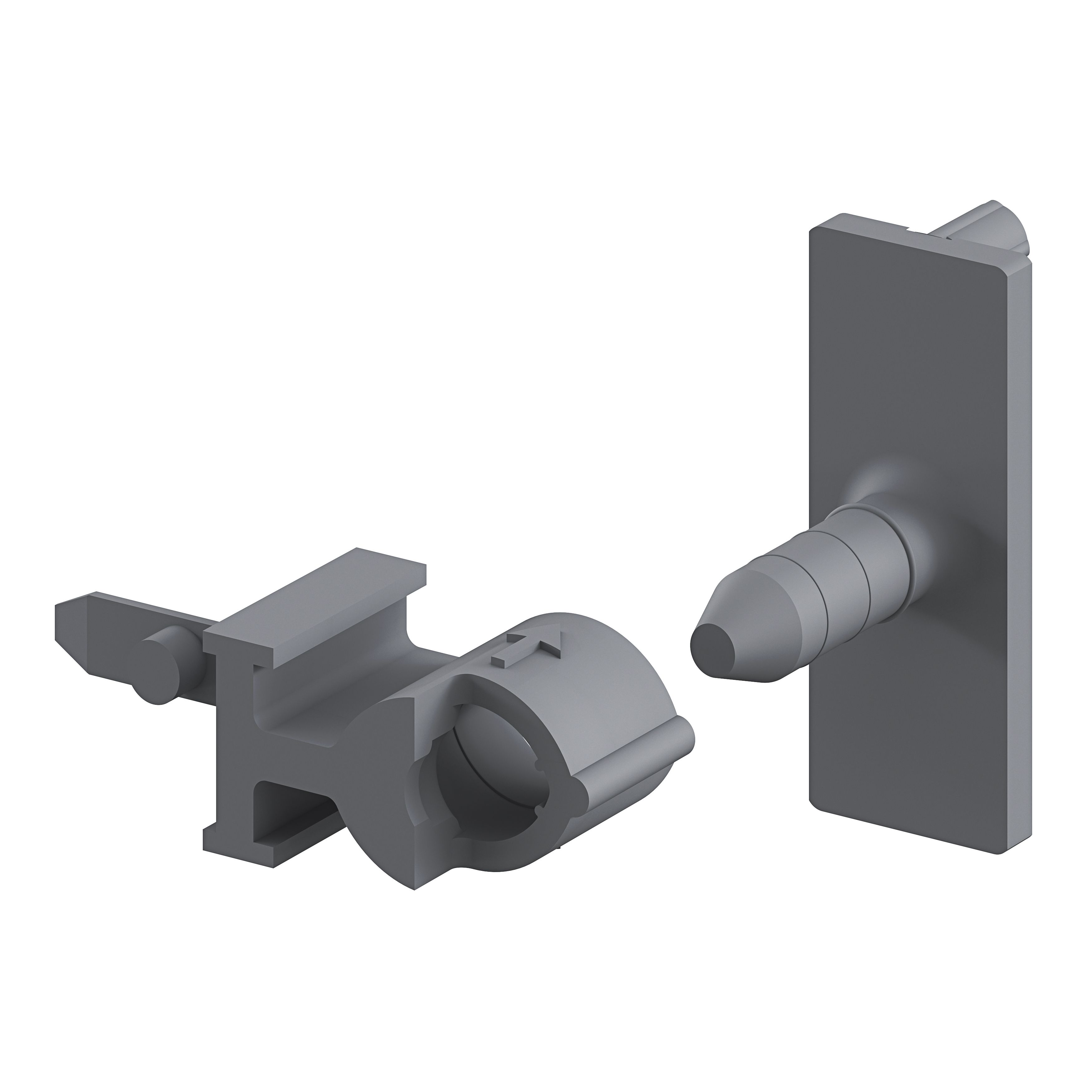 GoodHome Caraway Innovo Grey Rail fixing bracket, (W)37.5mm