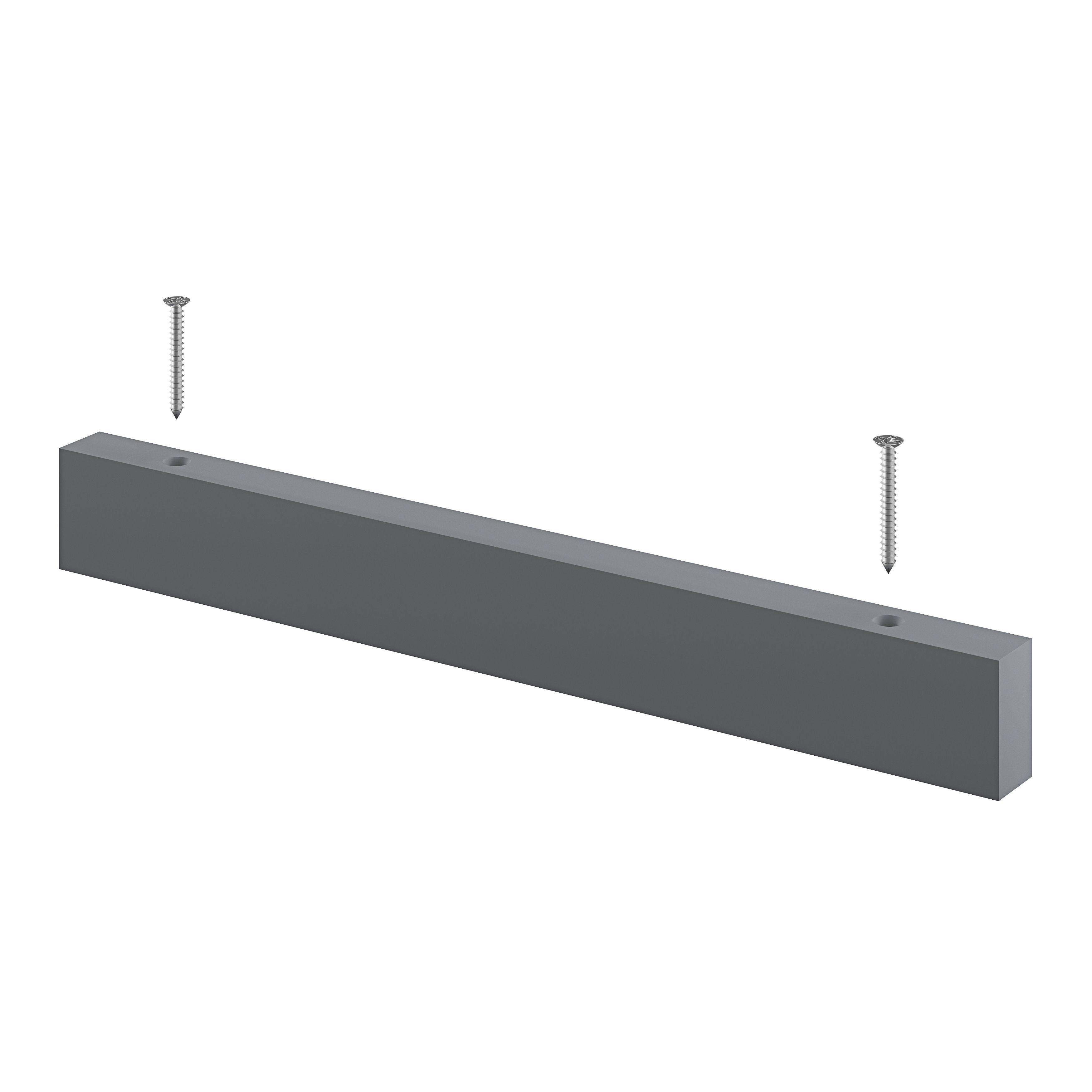 GoodHome Caraway Innovo Handleless Grey Wall spacer, (W)18mm