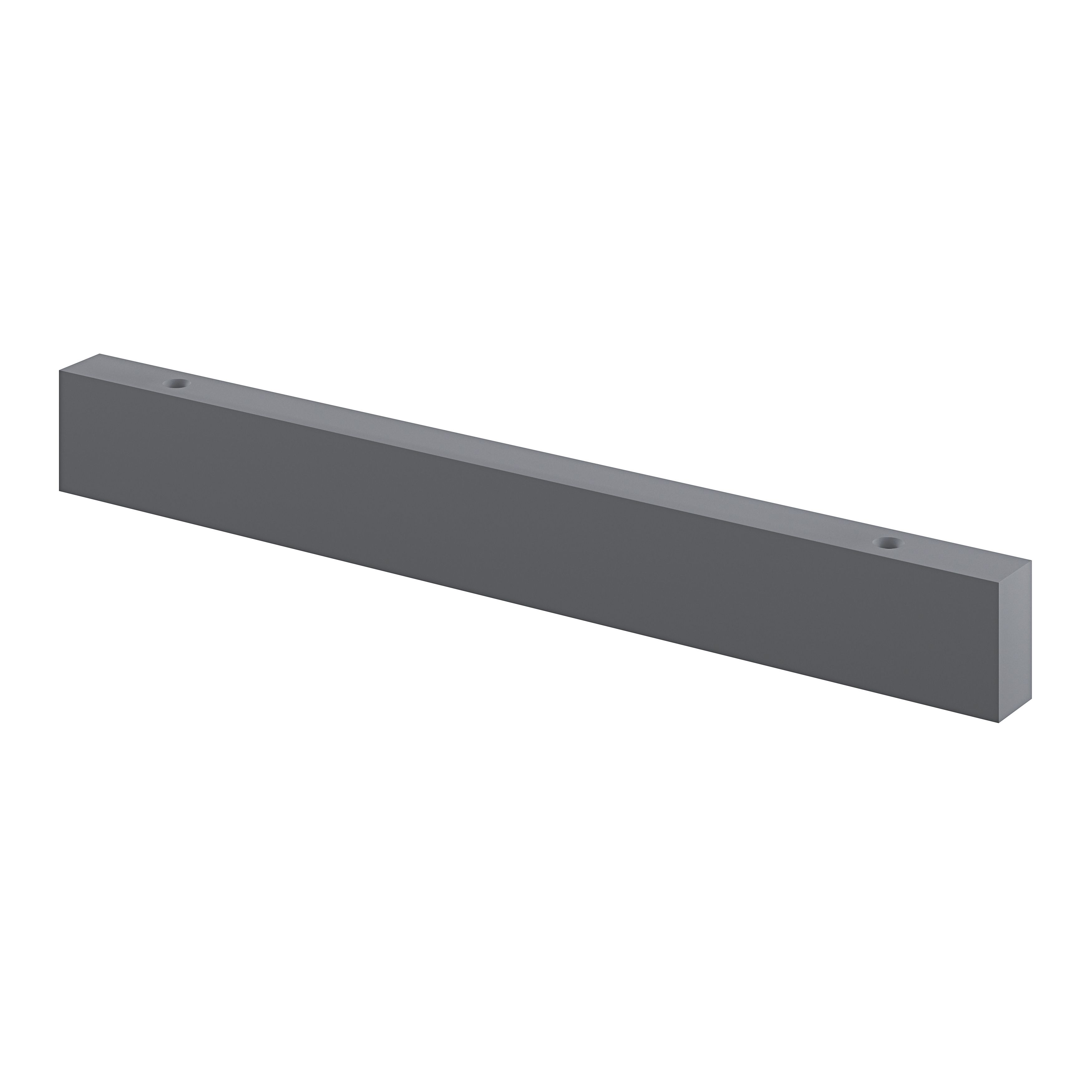GoodHome Caraway Innovo Handleless Grey Wall spacer, (W)18mm