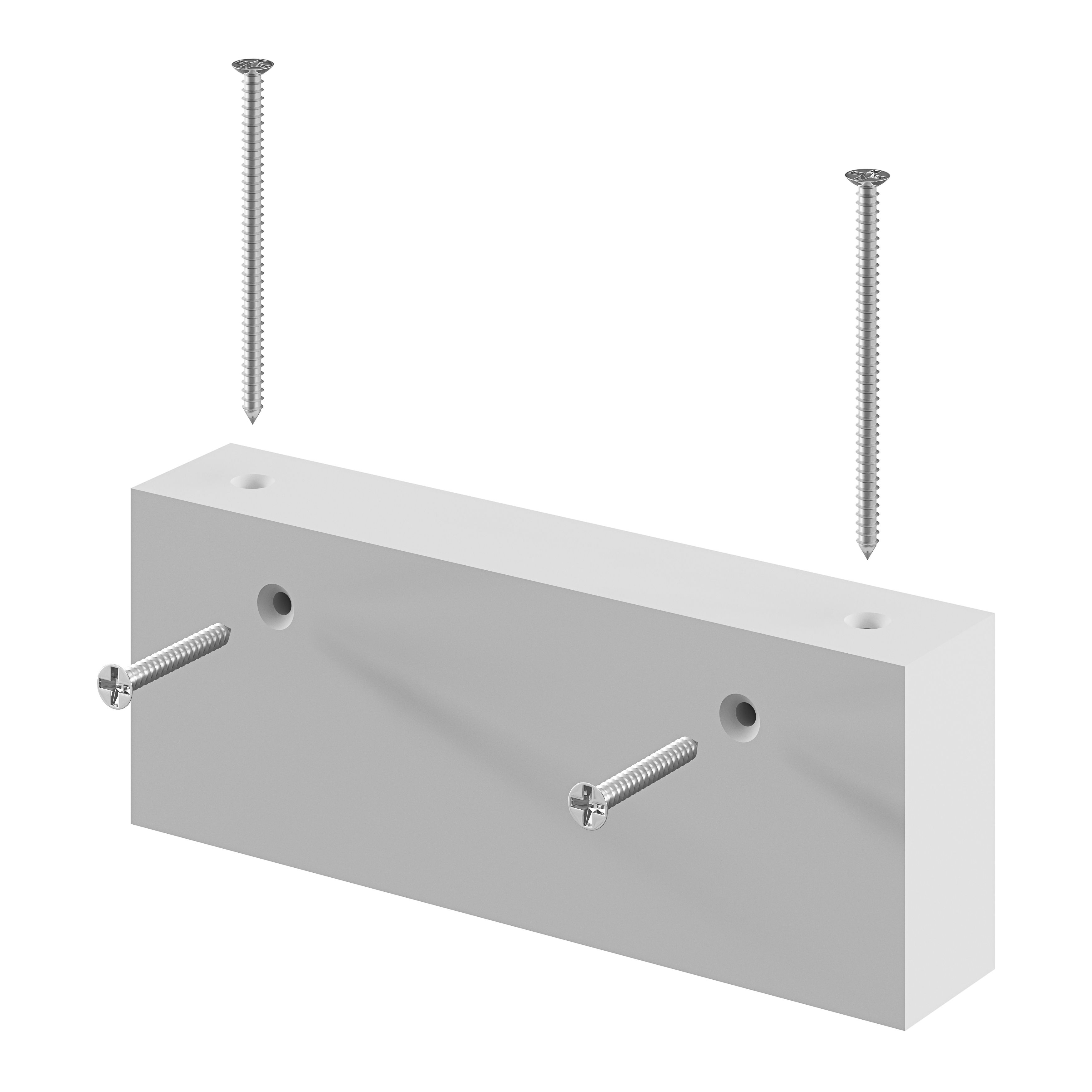 GoodHome Caraway Innovo Handleless White Corner spacer, (W)30mm