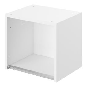 GoodHome Caraway Innovo Matt White Bridging Wall cabinet, (W)400mm (D)320mm
