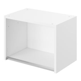 GoodHome Caraway Innovo Matt White Bridging Wall cabinet, (W)500mm (D)320mm
