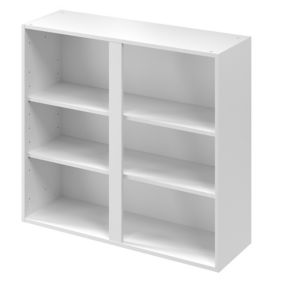 GoodHome Caraway Innovo Matt White Tall Wall cabinet, (W)1000mm (D)320mm