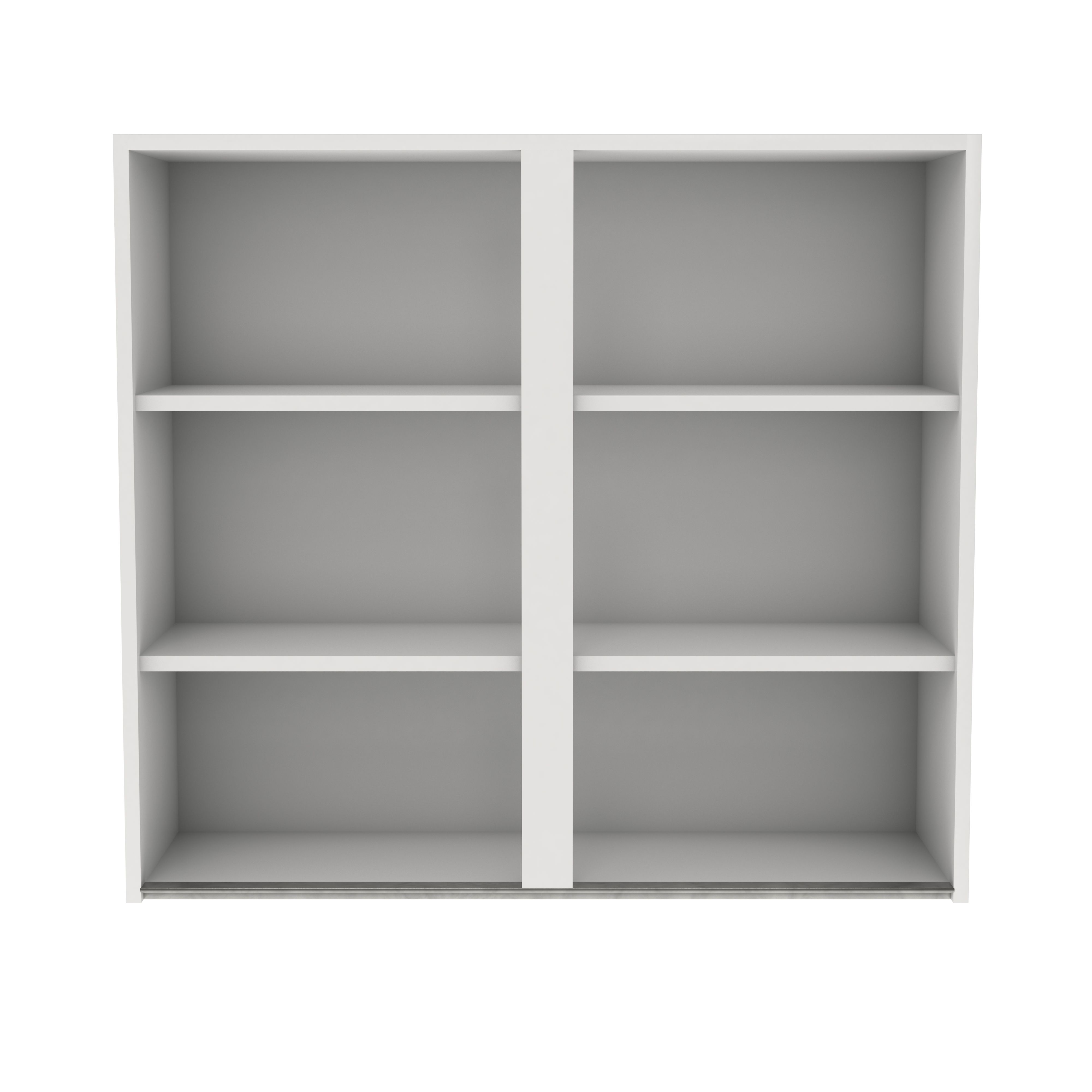 GoodHome Caraway Innovo Matt White Tall Wall cabinet, (W)1000mm (D)320mm