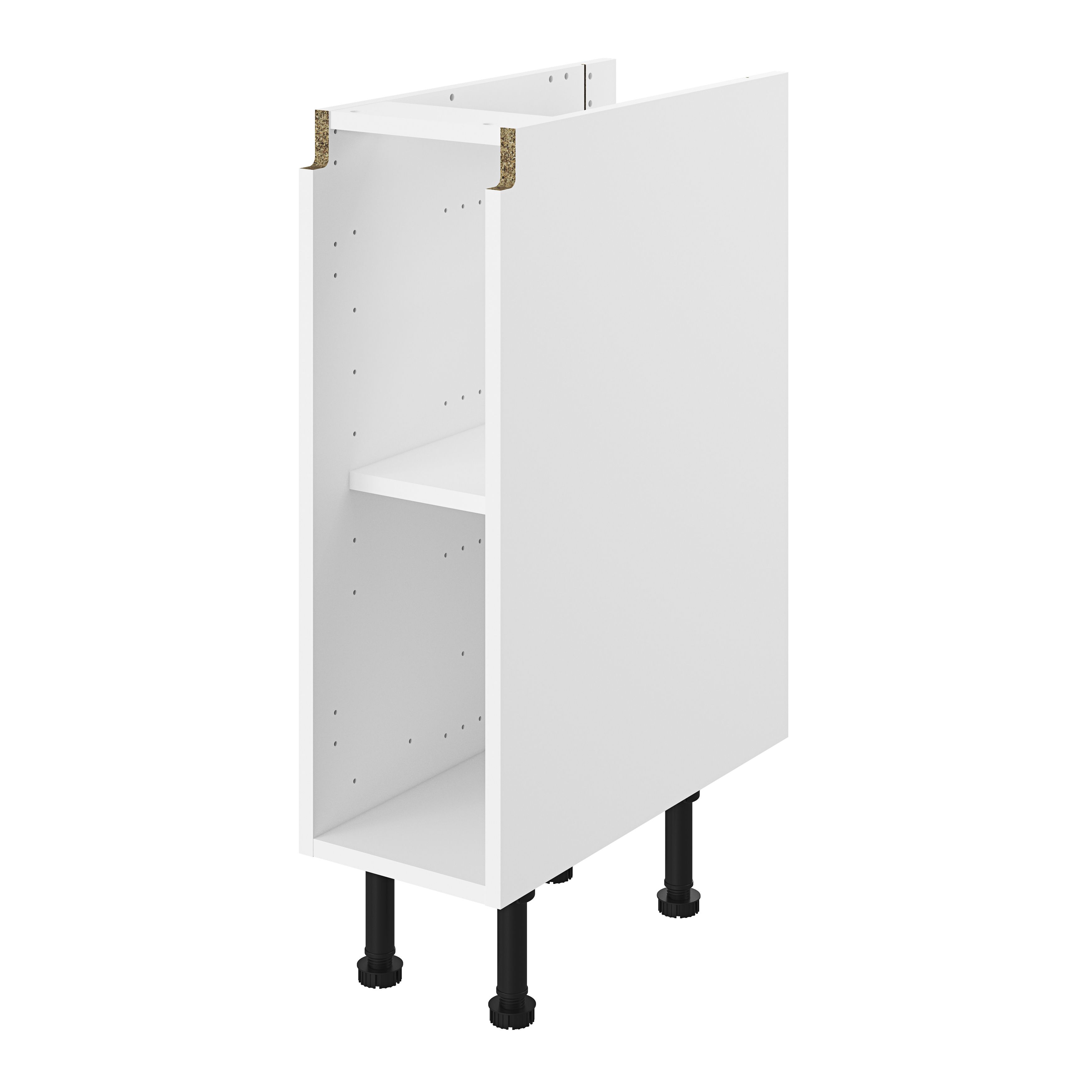 GoodHome Caraway Innovo White Base cabinet, (W)250mm